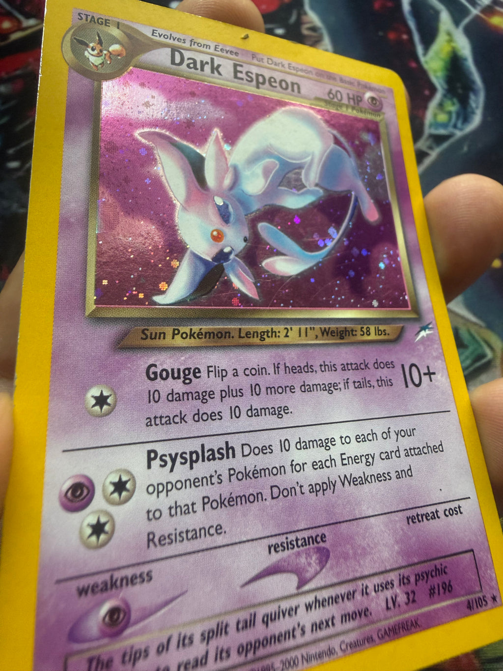 Dark Espeon raw holo eng good
