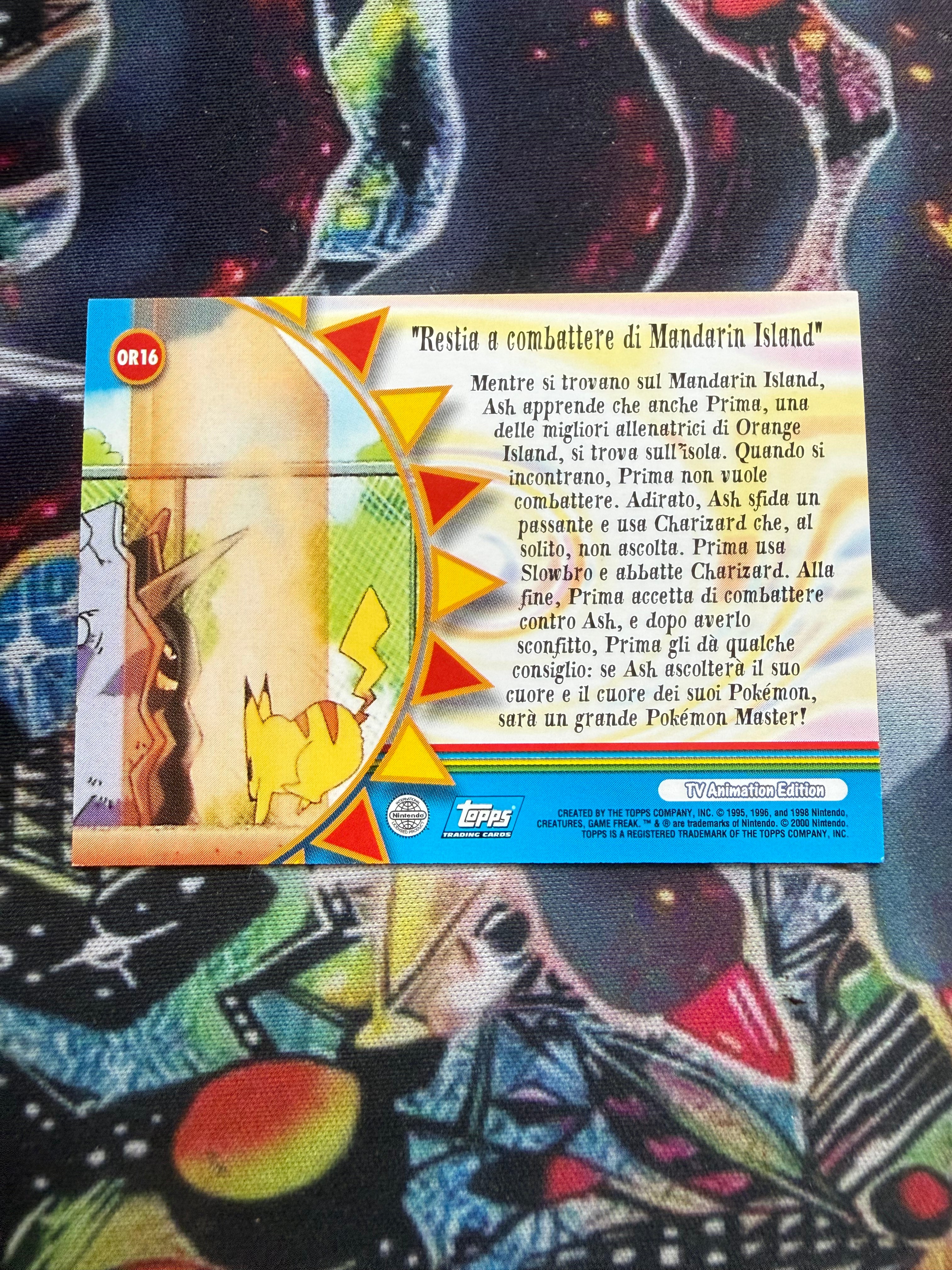 Tops Pokémon Orange Island Ash e Lady No Holo
