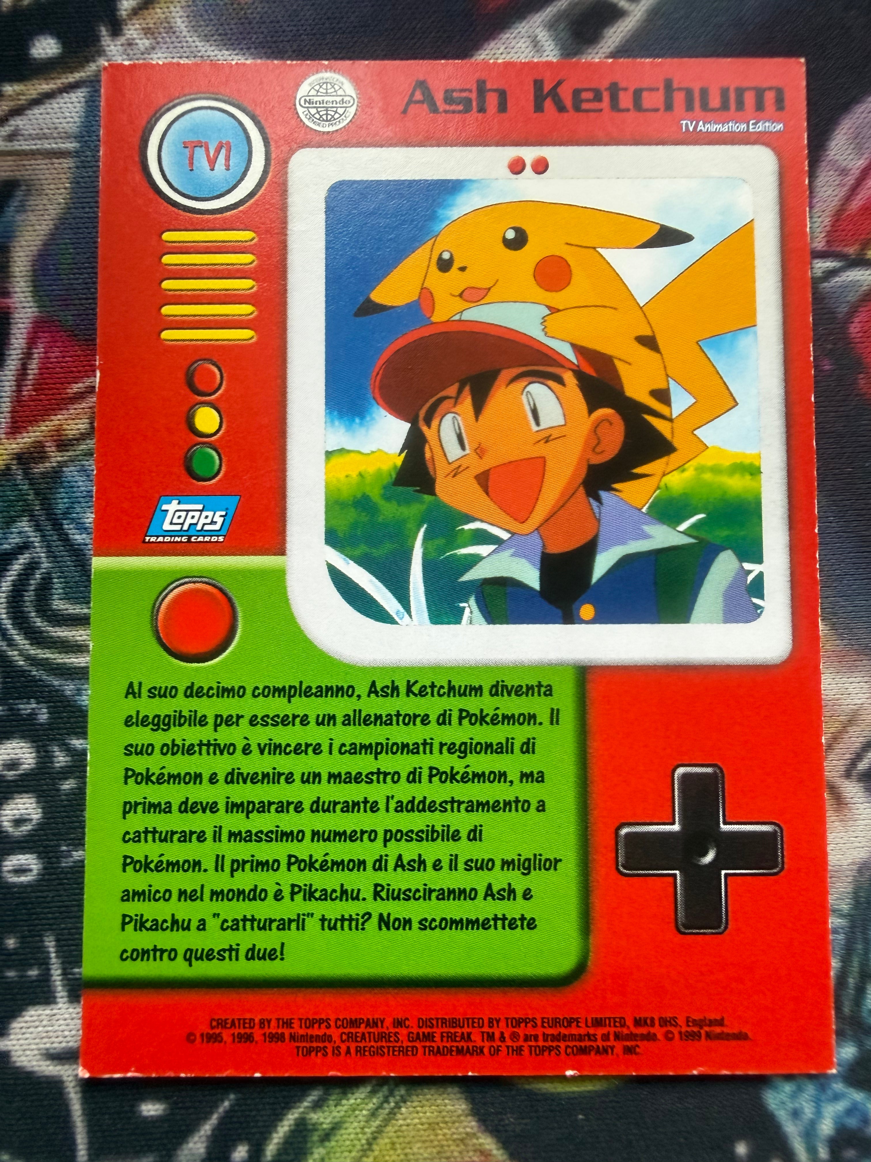 Tops Pokémon TV1 Ash  Holo