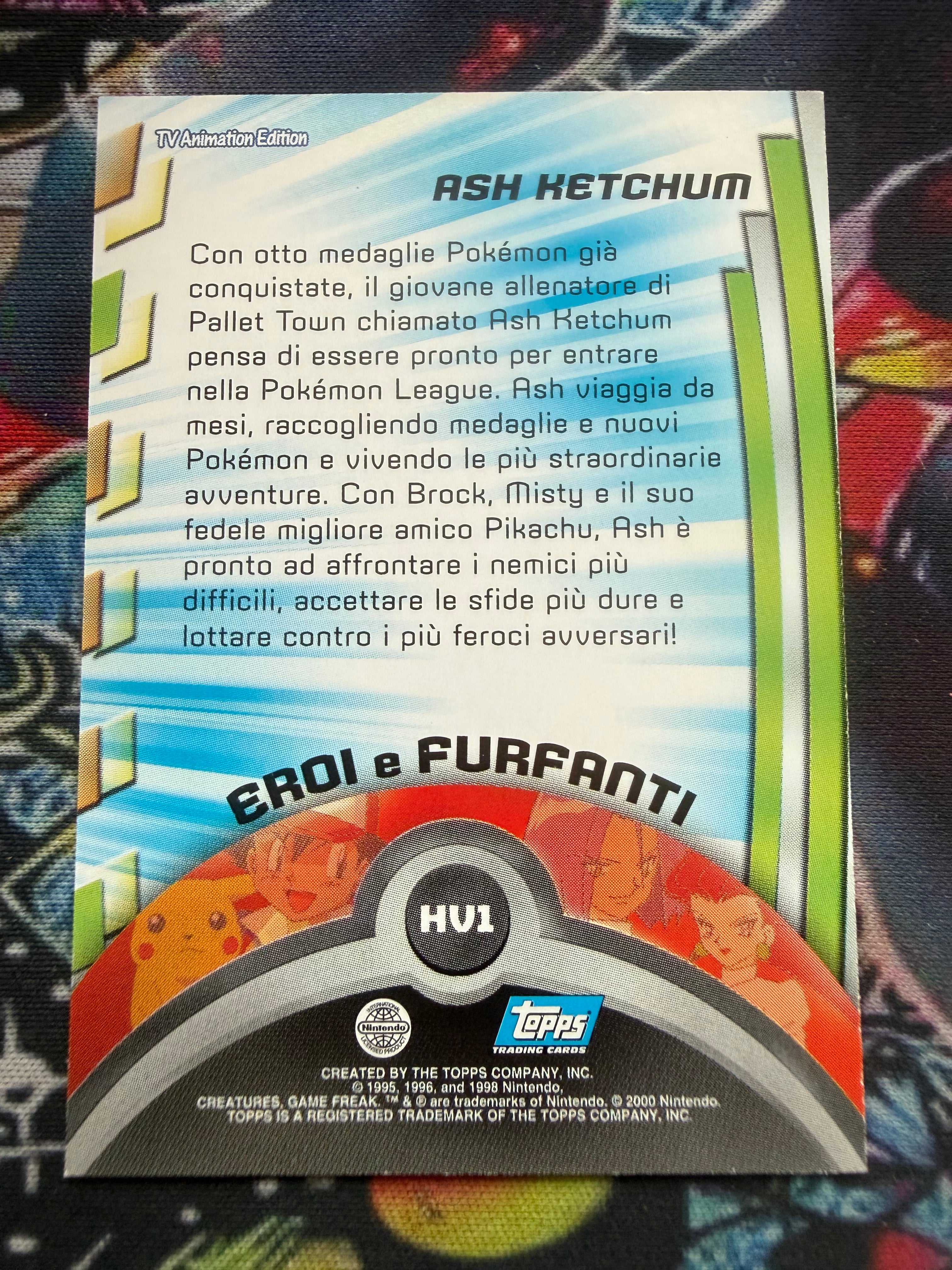 Tops Pokémon TV1 Ash Corre No Holo