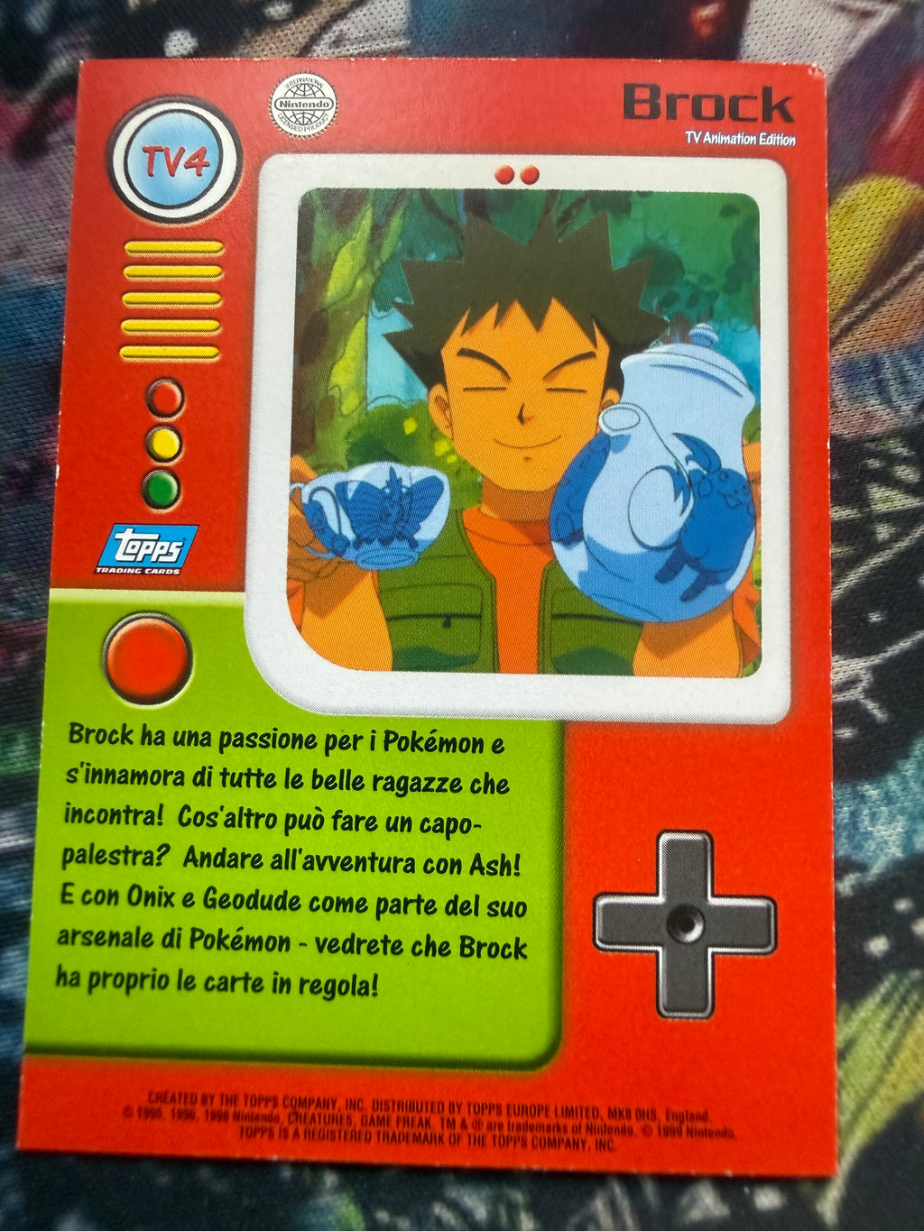 Tops Pokémon TV1 Brock tramonto No Holo