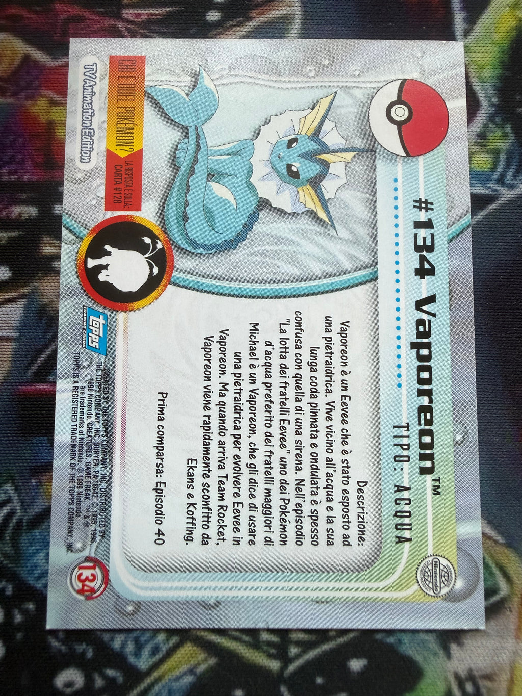 Tops Vaporeon | EX | No Holo