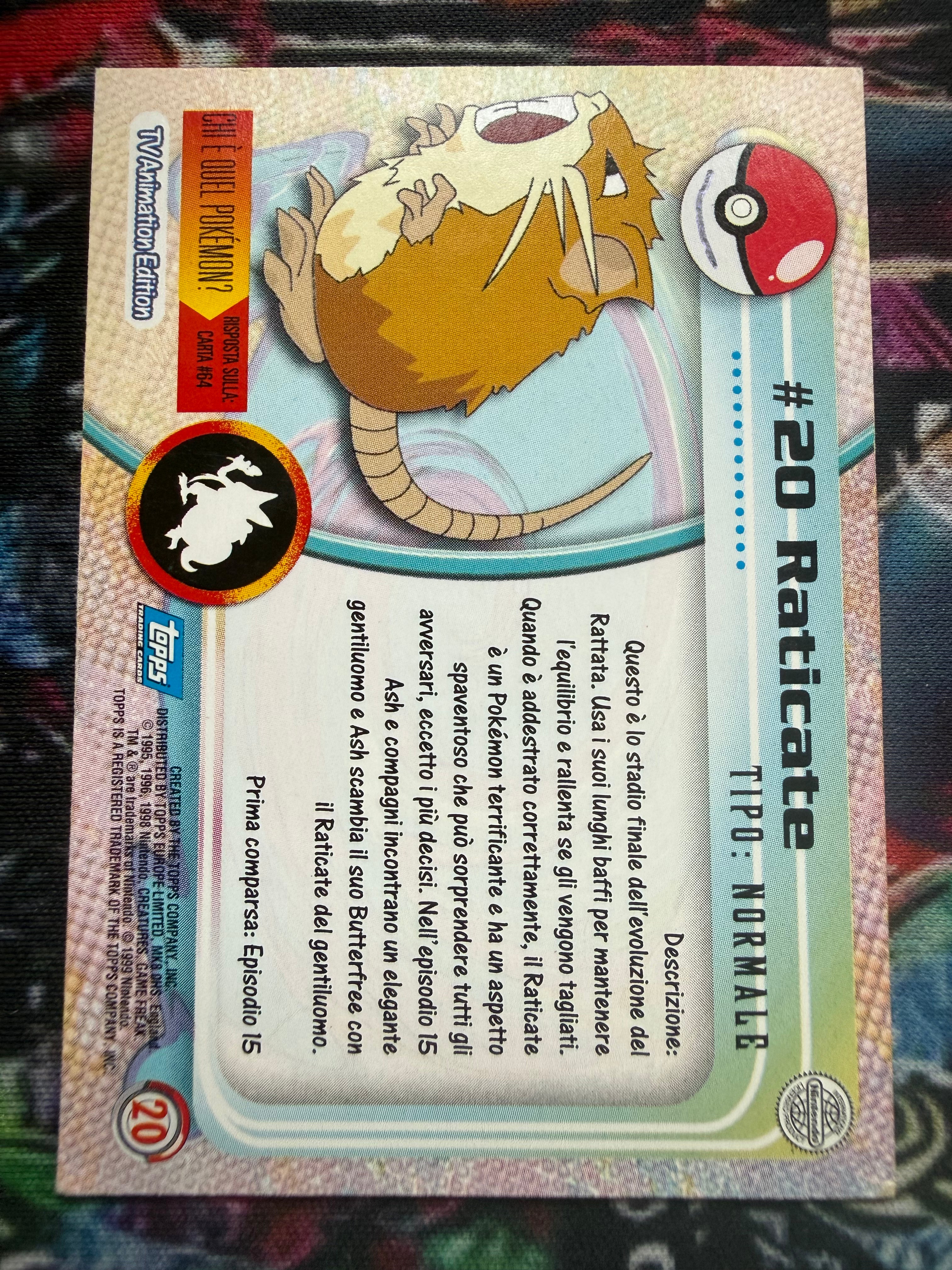 Tops Raticate Holo - Condizione EX