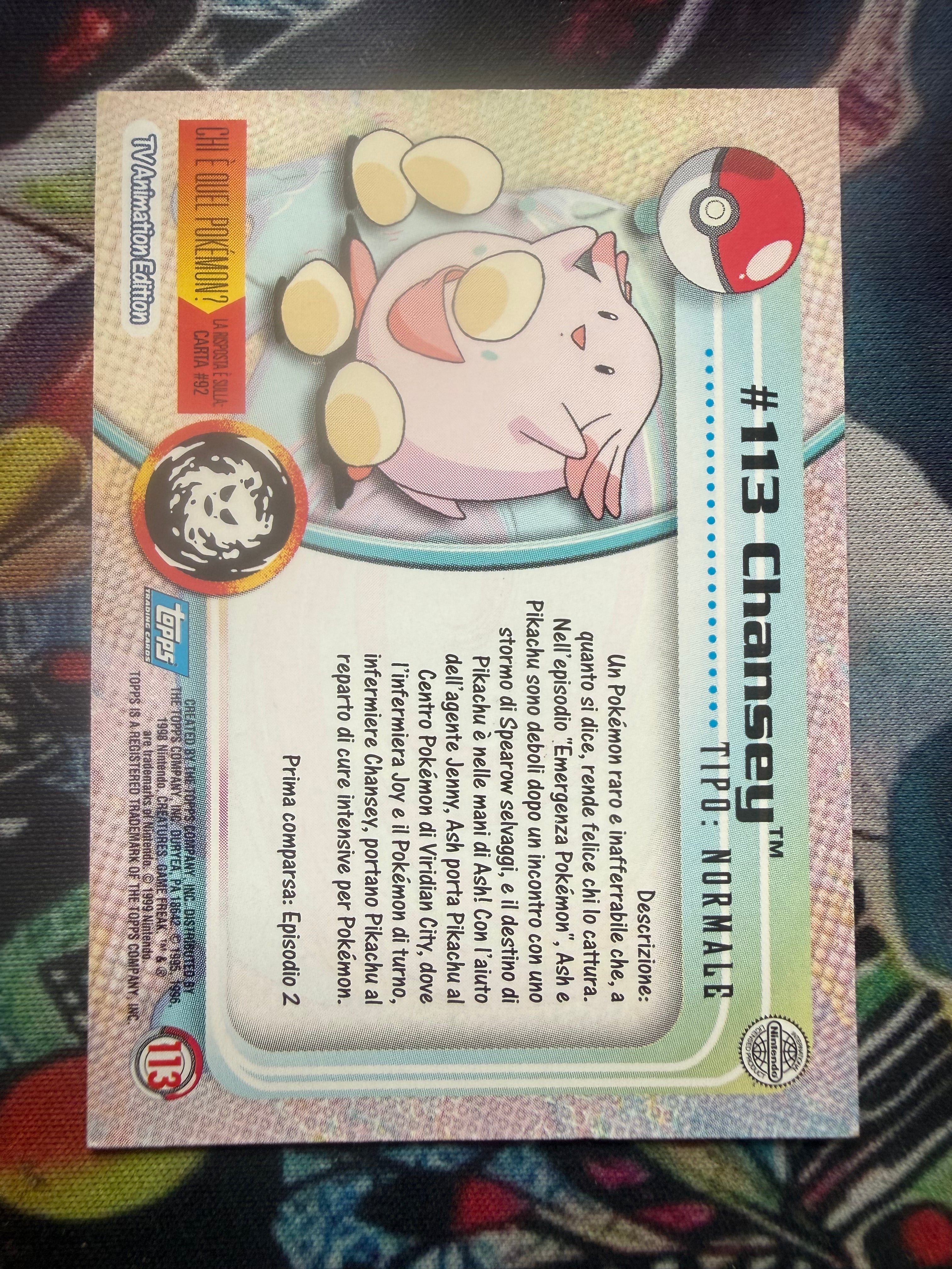 Tops Chansey No Holo - EX (Excellent)