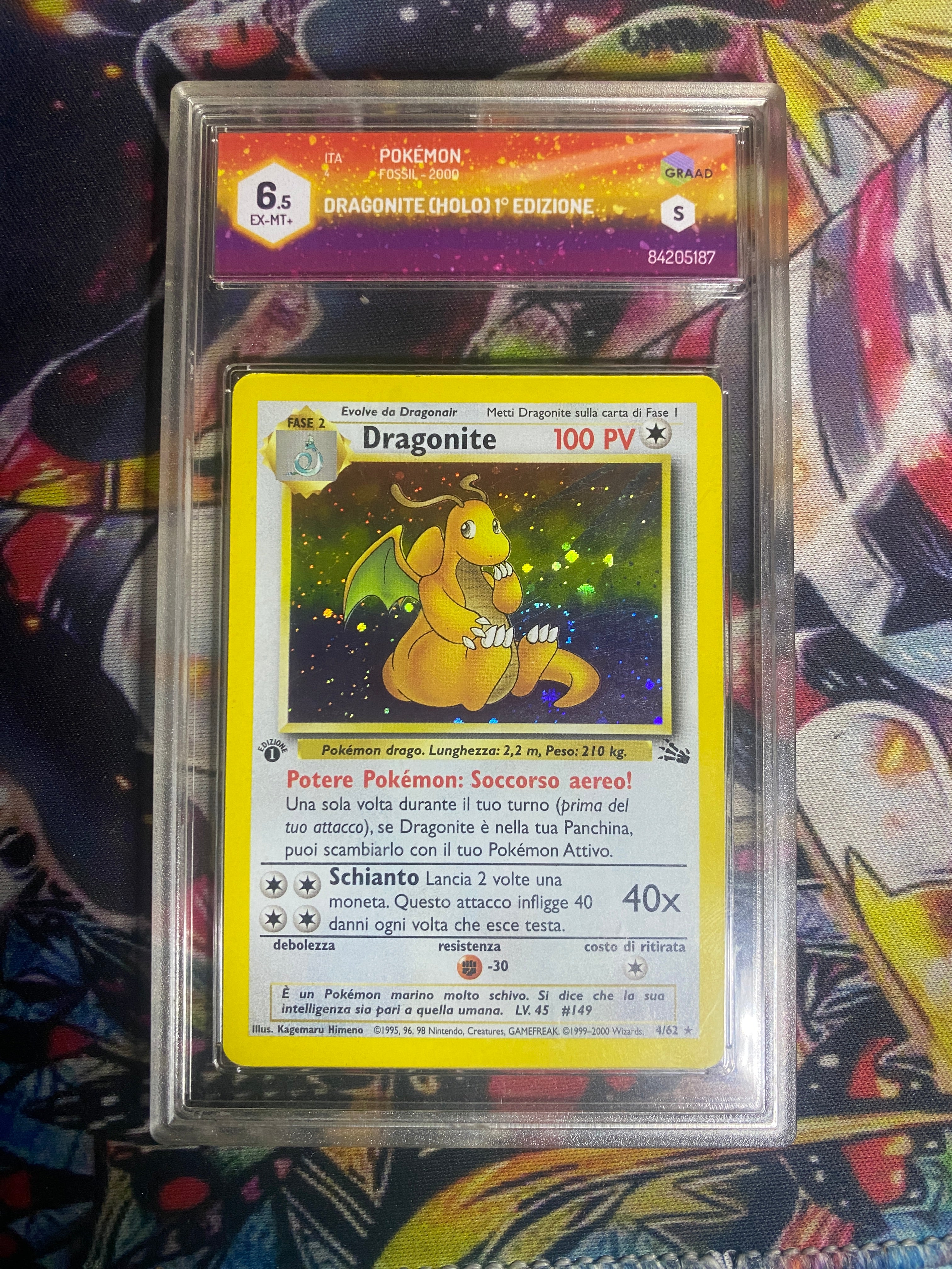 Dragonite 1a Edizione ITA Fossili 2000 GRAAD 6.5