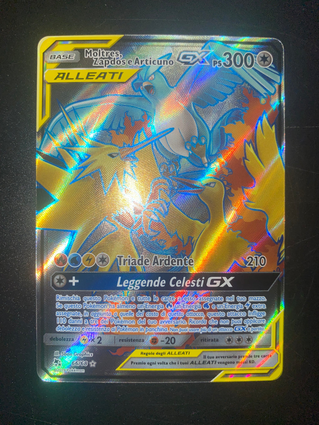 Moltres Zapdos Articuno GX 66/68 ITA Near Mint