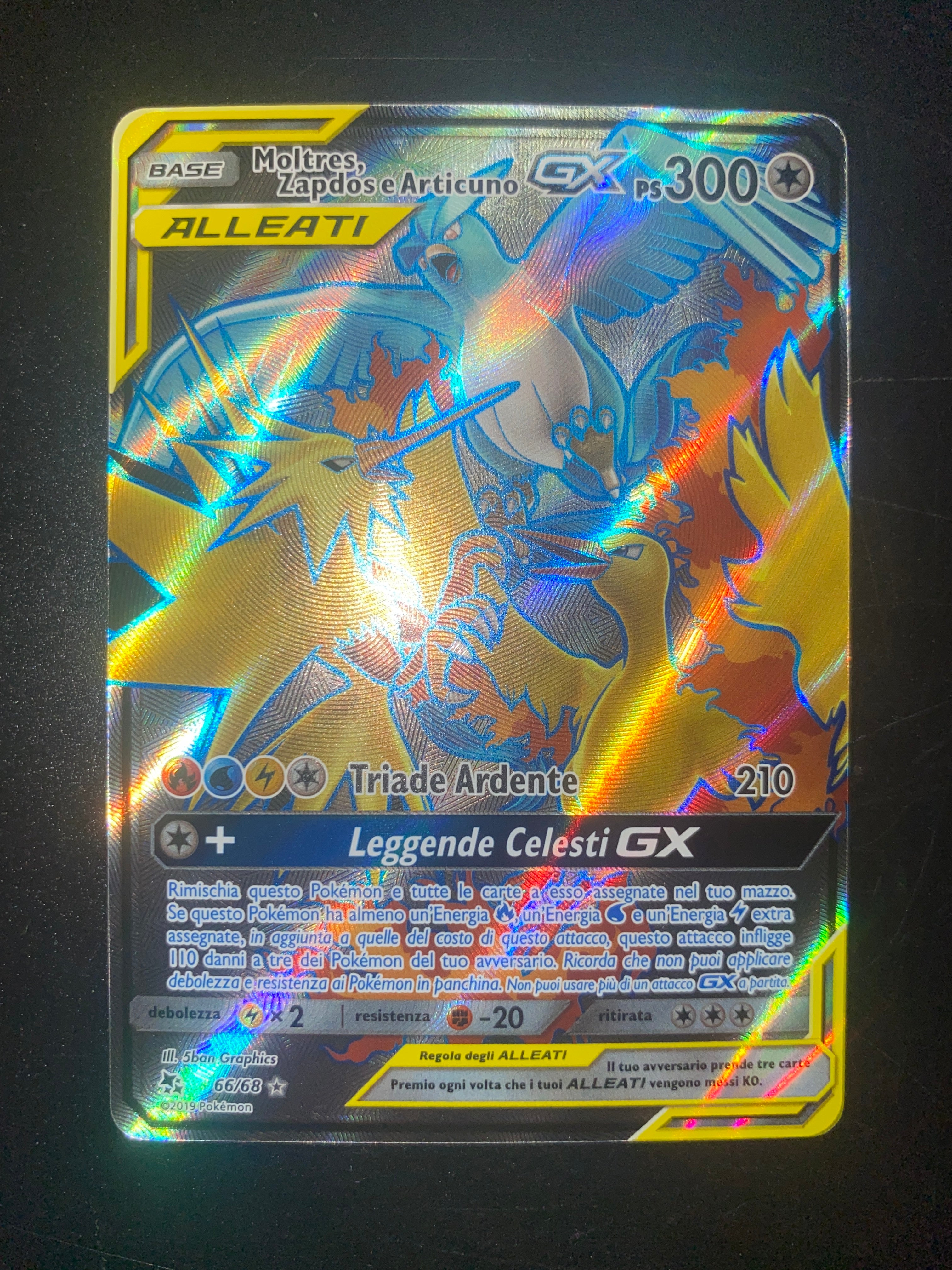 Moltres Zapdos Articuno GX 66/68 ITA Near Mint