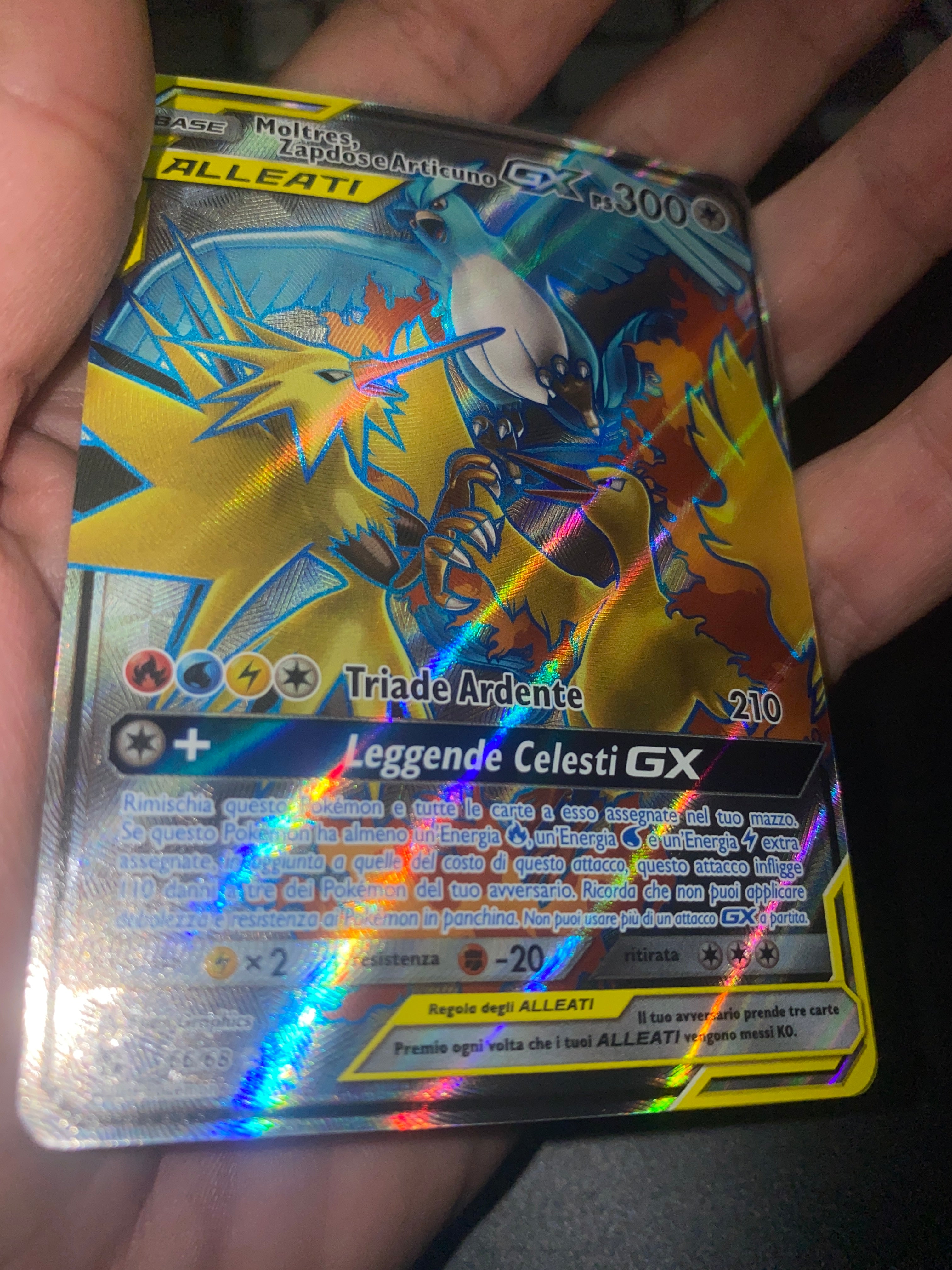 Moltres Zapdos Articuno GX 66/68 ITA Near Mint