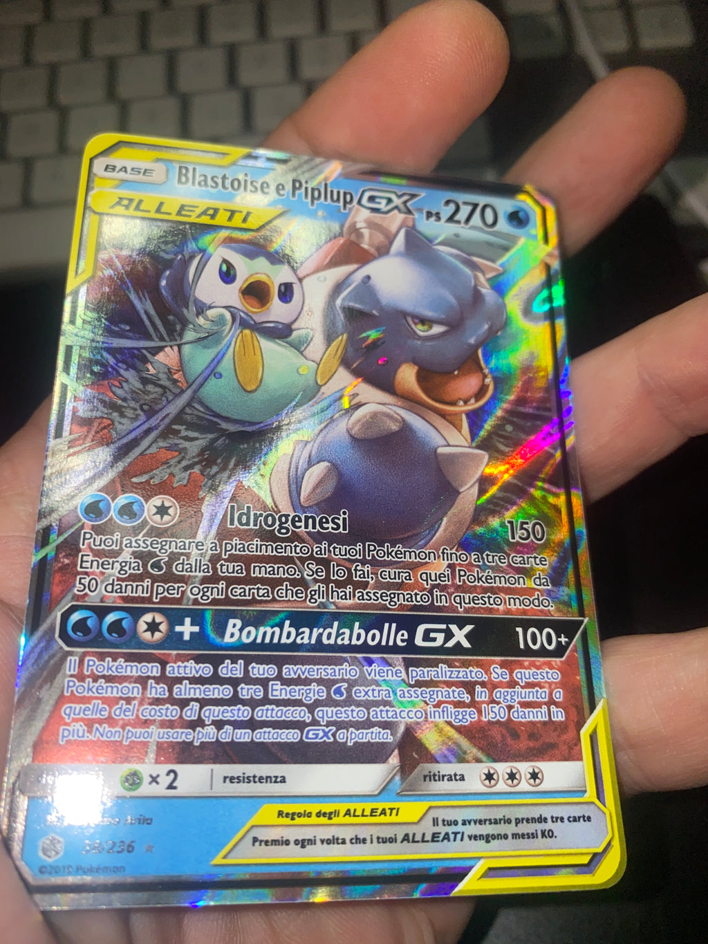 Blastoise & Piplup GX Alleati ITA Near Mint