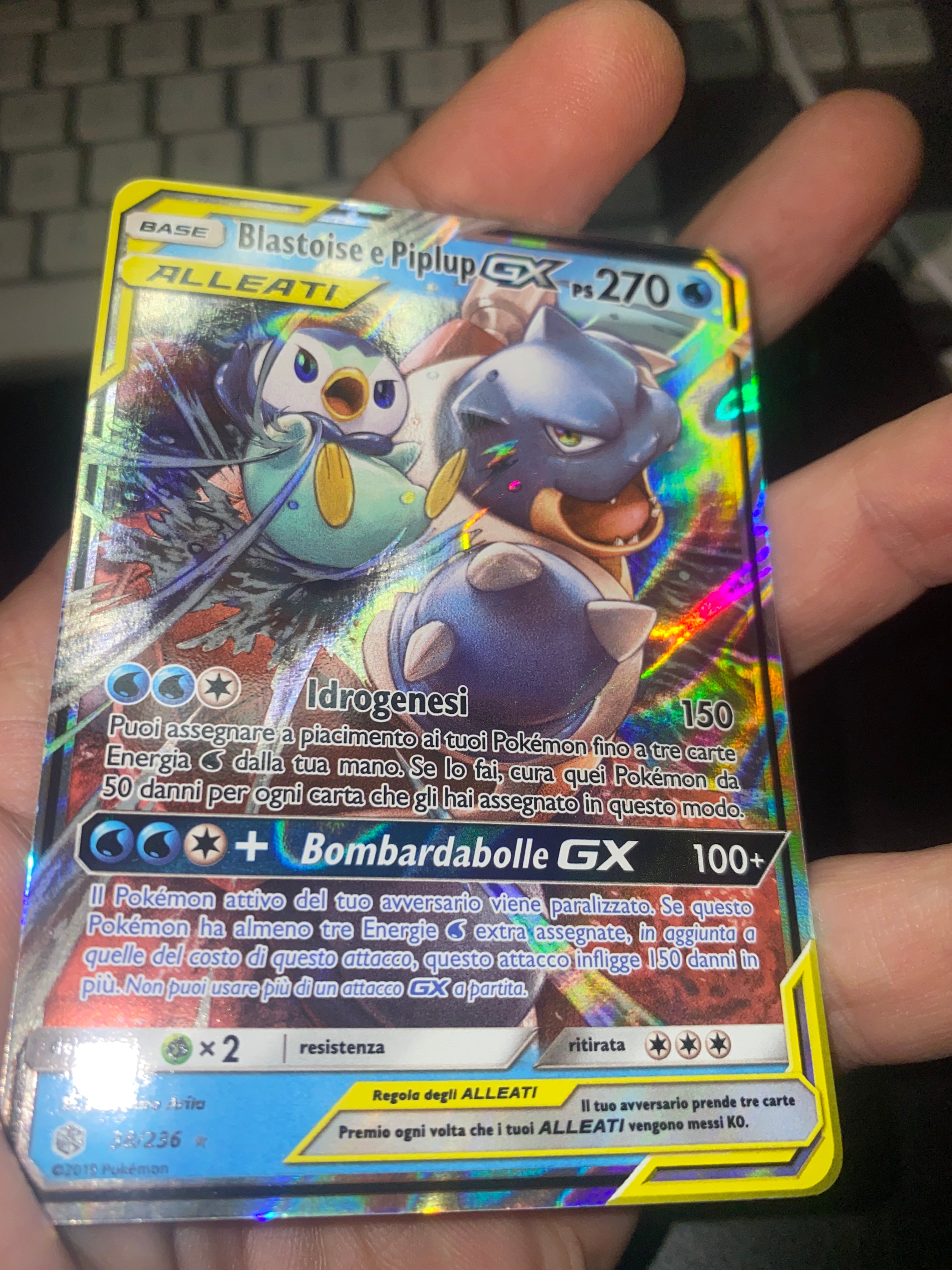 Blastoise & Piplup GX Alleati ITA Near Mint