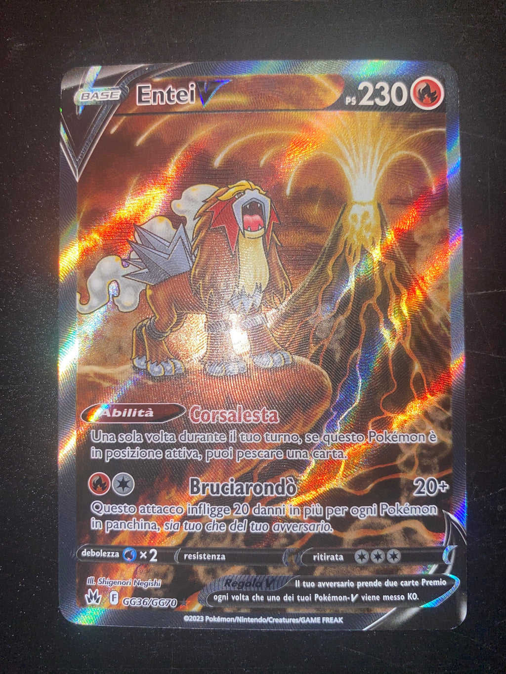 Entei V GG36 ITA Near Mint Crown Zenith
