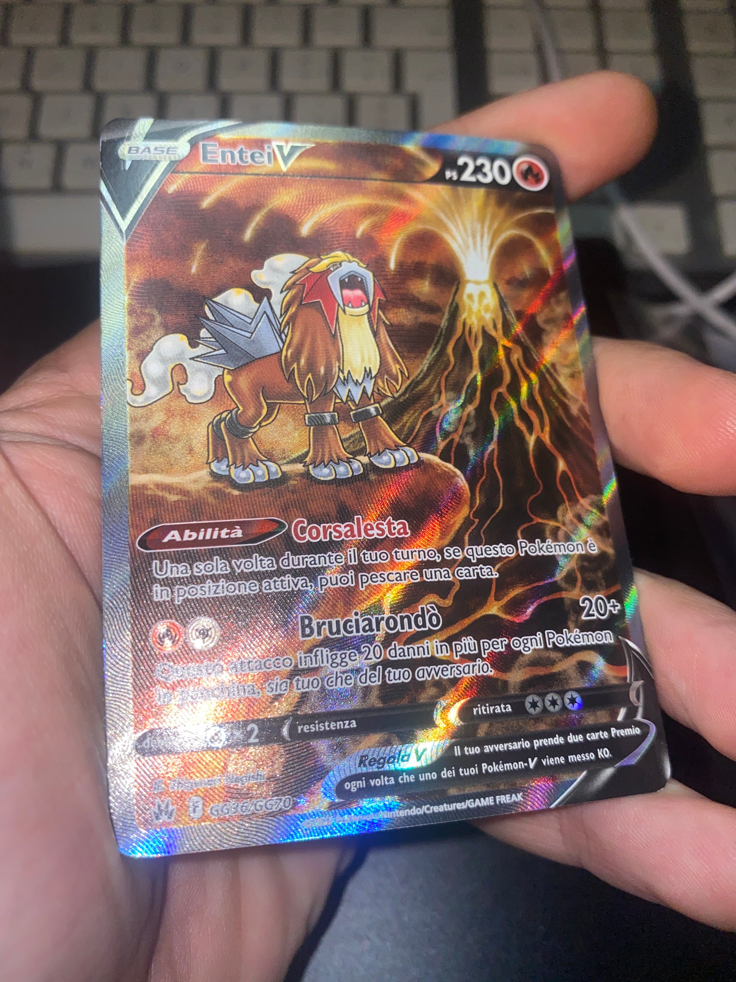 Entei V GG36 ITA Near Mint Crown Zenith