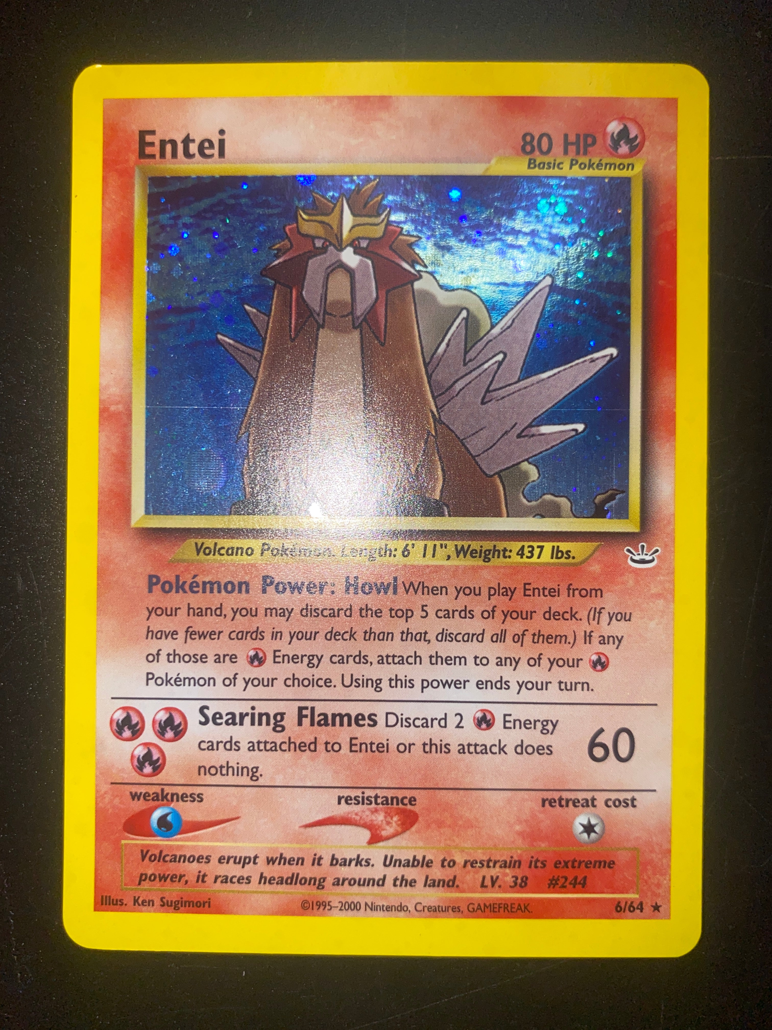 Entei ENG Holo 6/64 Neo Revelation EX+