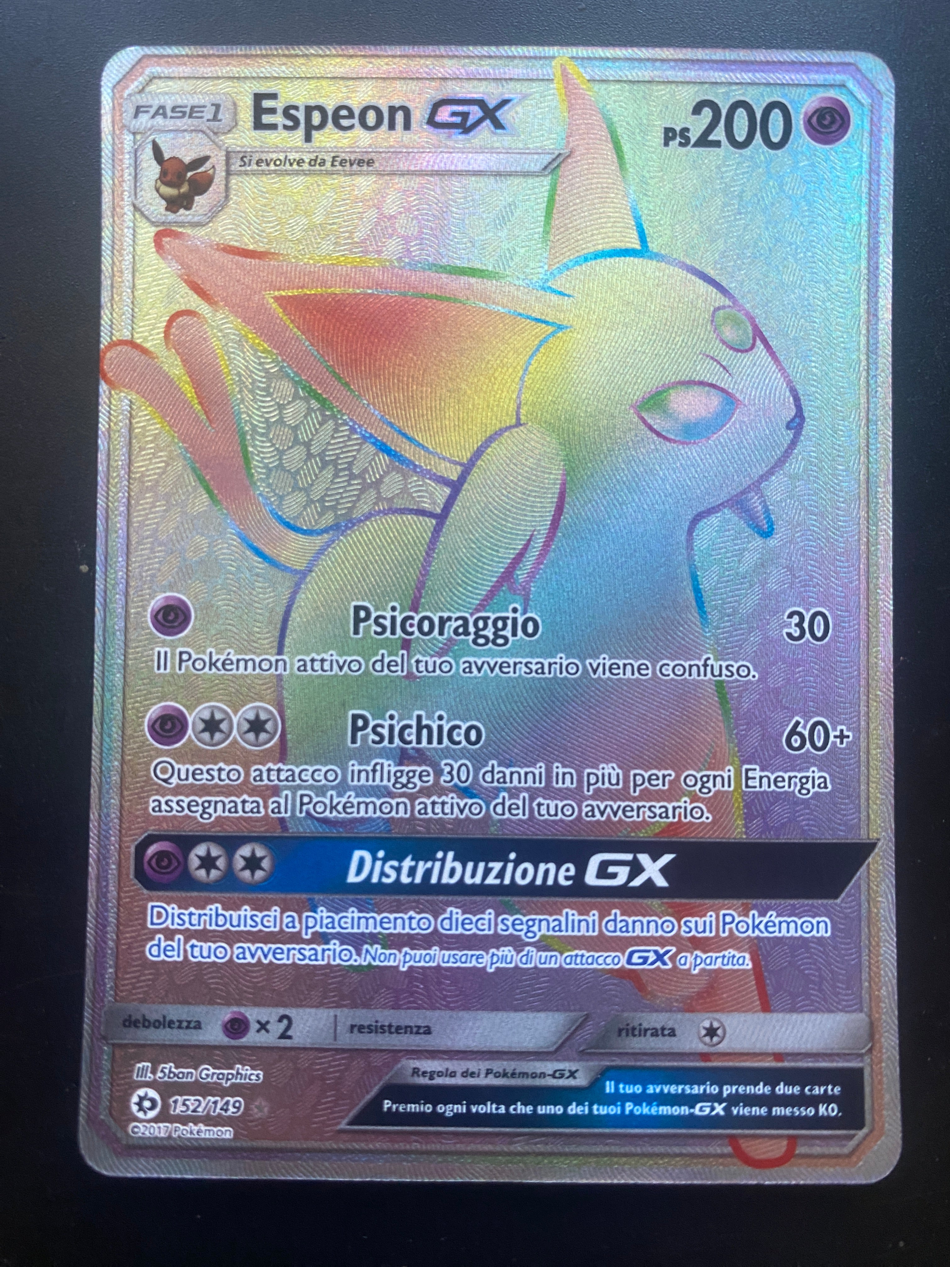 Espeon GX 152/149 ITA Near Mint Secret Rare