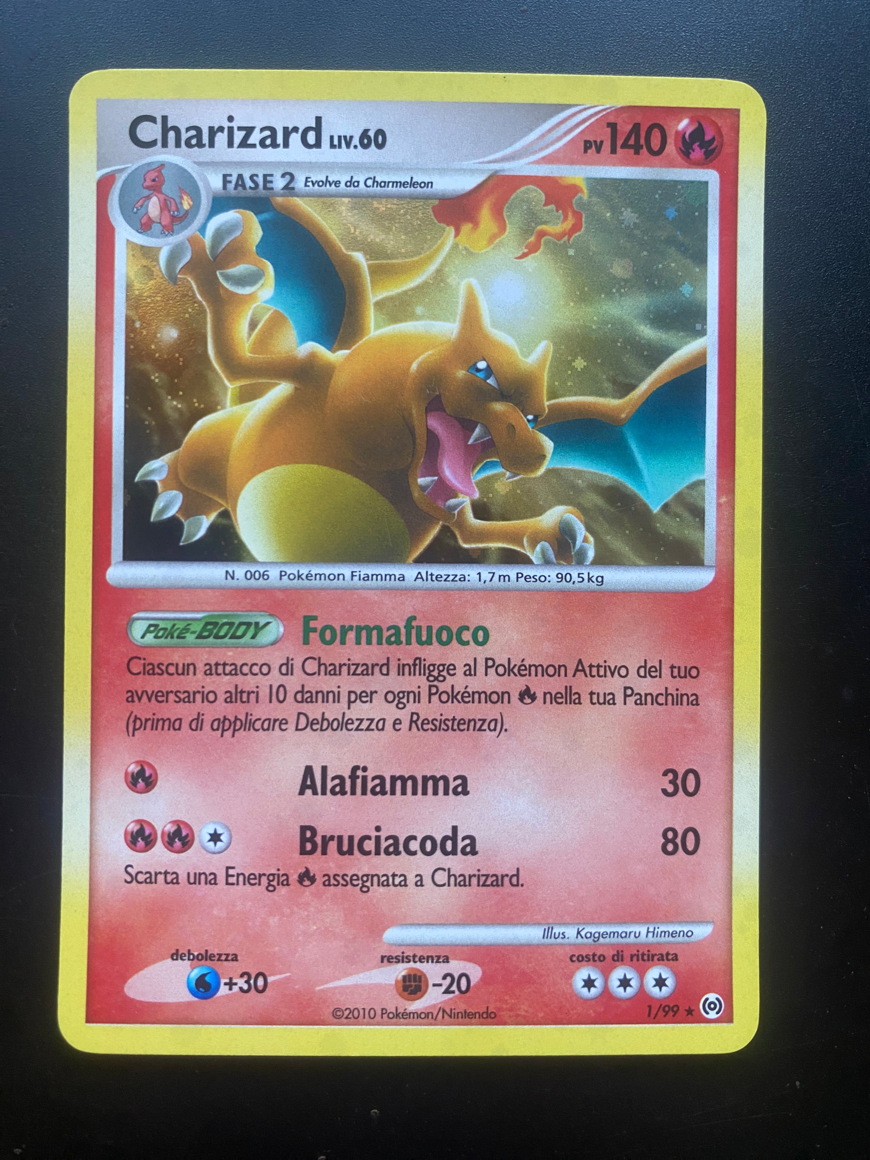 Charizard Lv.60 1/99 ITA Near Mint Platinum Arceus