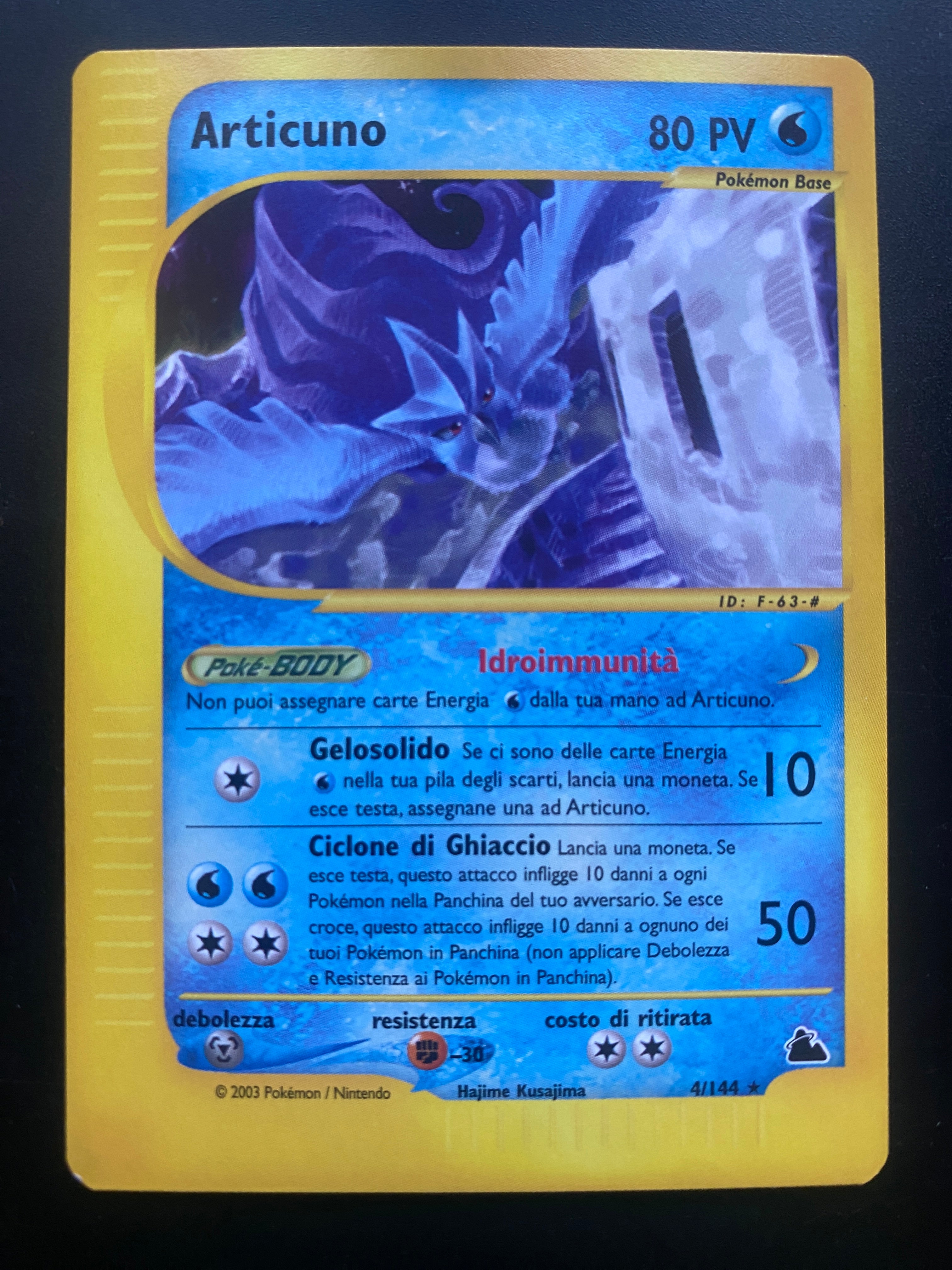 Articuno Skyridge 4/144 No Holo ITA Near Mint