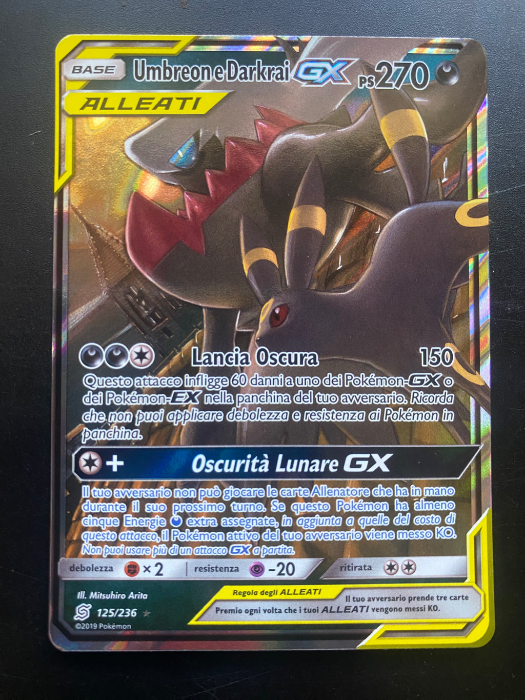 Umbreon & Darkrai GX ITA 125/236 Near Mint Alleati