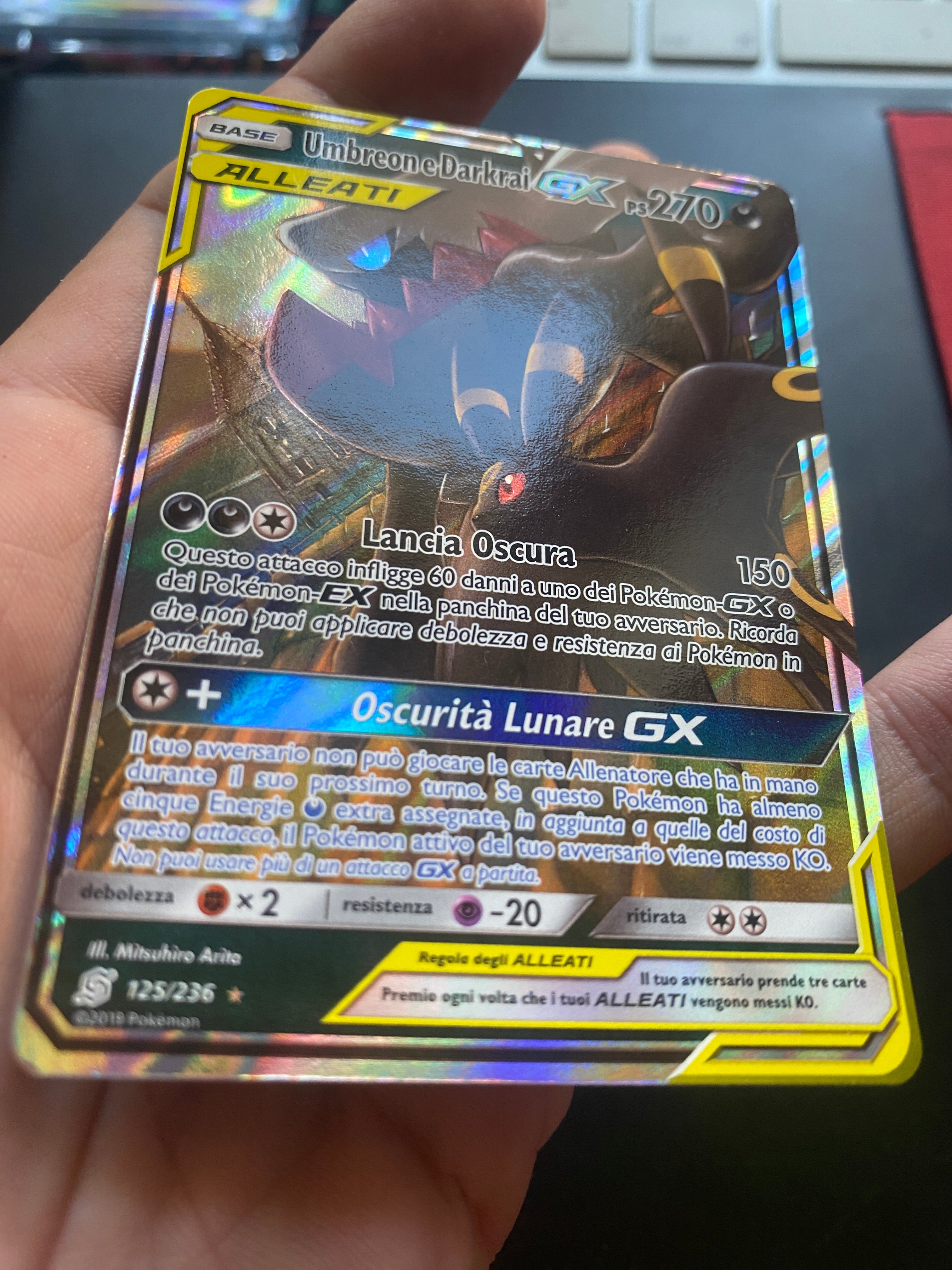 Umbreon & Darkrai GX ITA 125/236 Near Mint Alleati