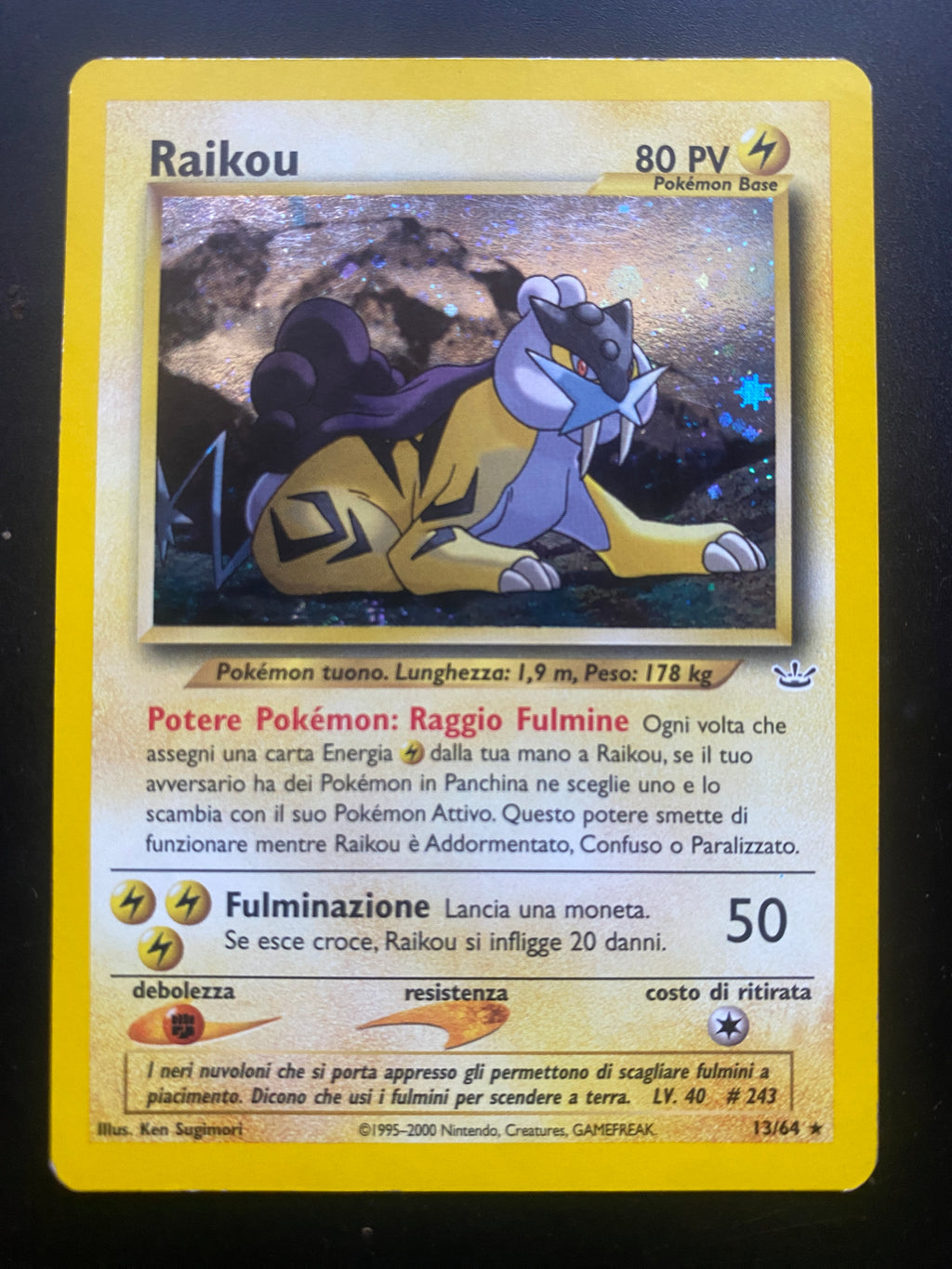 Raikou 13/64 Holo ITA EX Neo Revelation