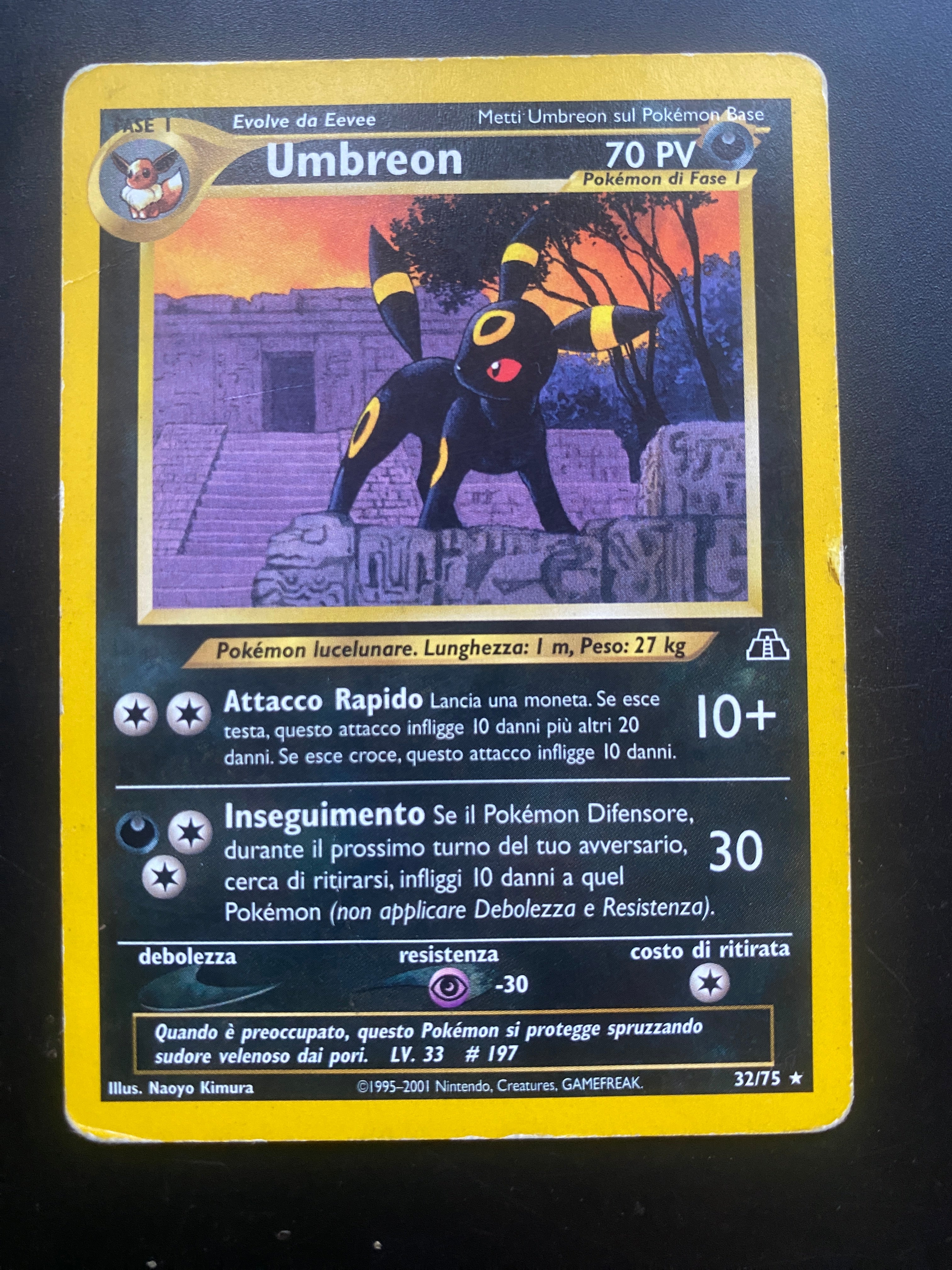 Umbreon ITA Lightly Played (Bordo Rovinato)