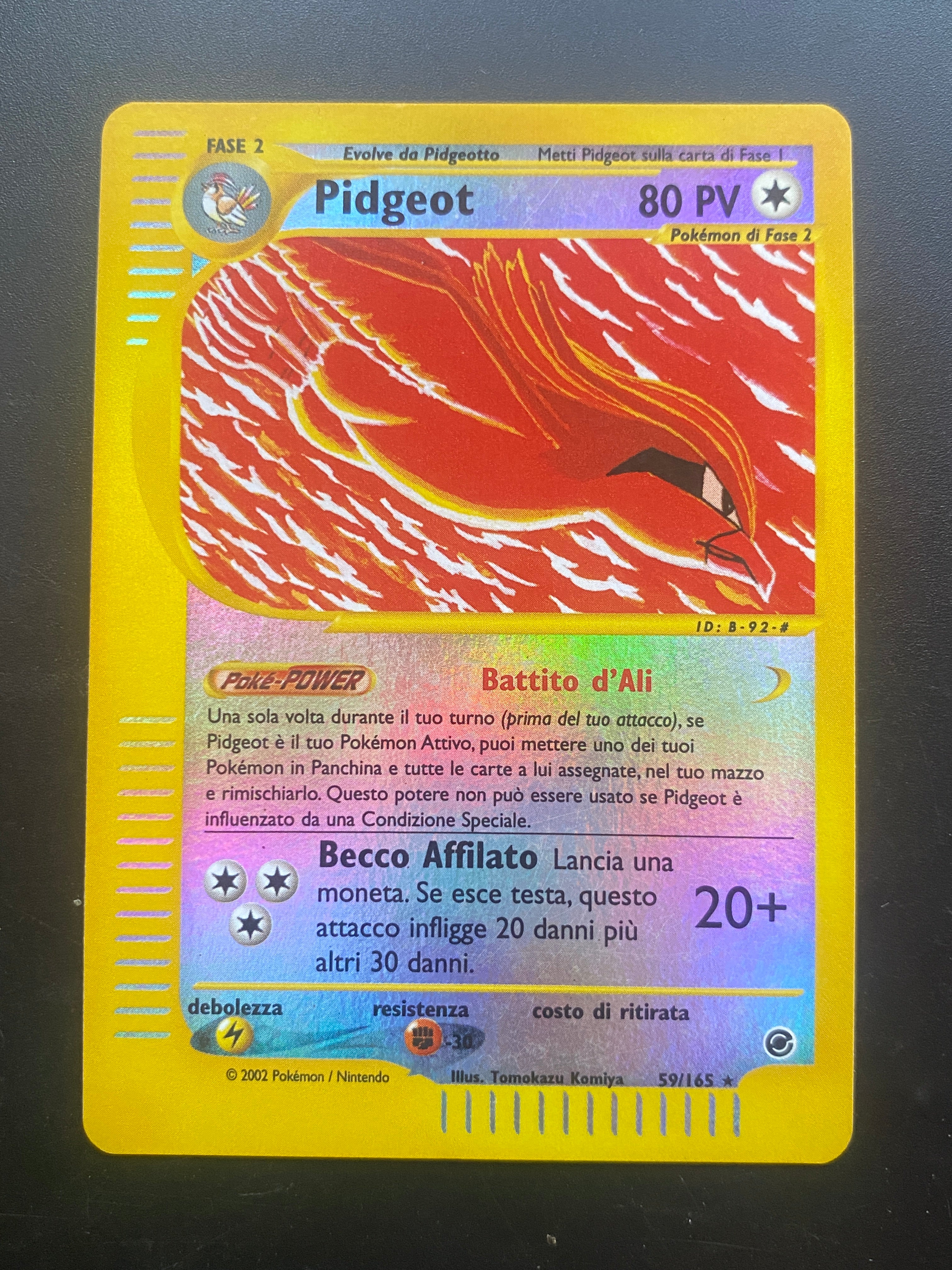 Pidgeot 59/165 Holo Reverse EX Expedition