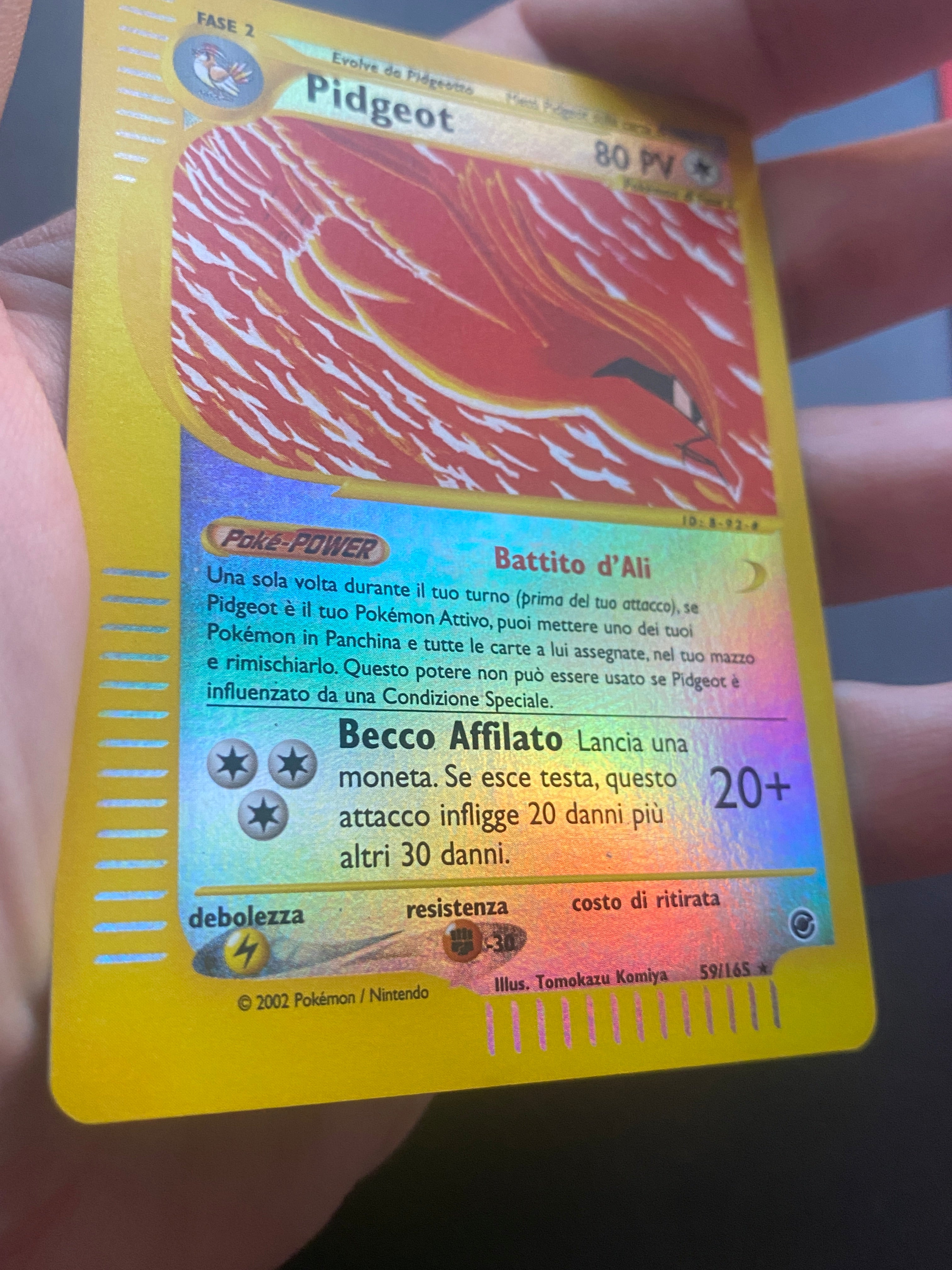 Pidgeot 59/165 Holo Reverse EX Expedition