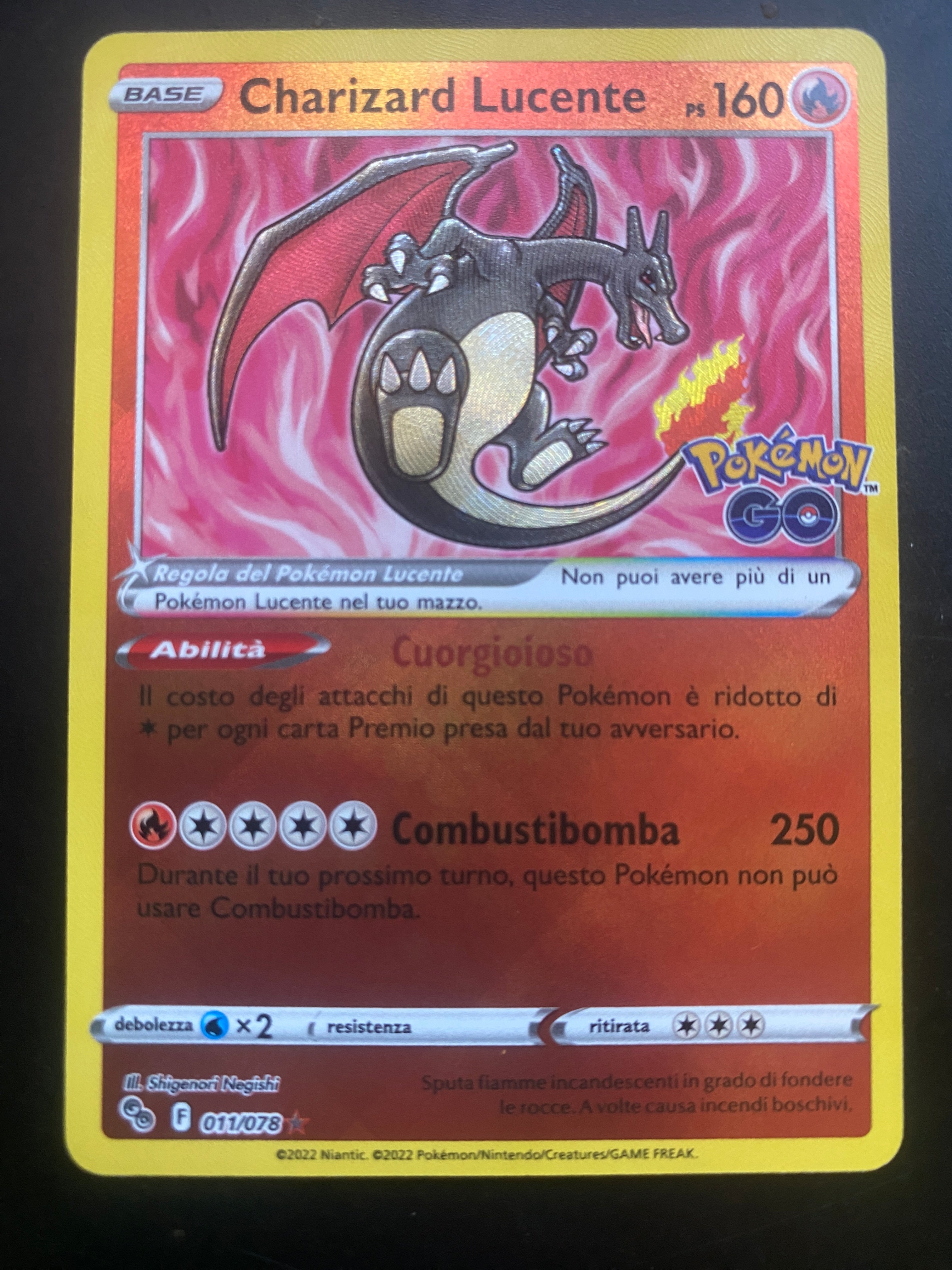 CHARIZARD LUCENTE  NM ITA