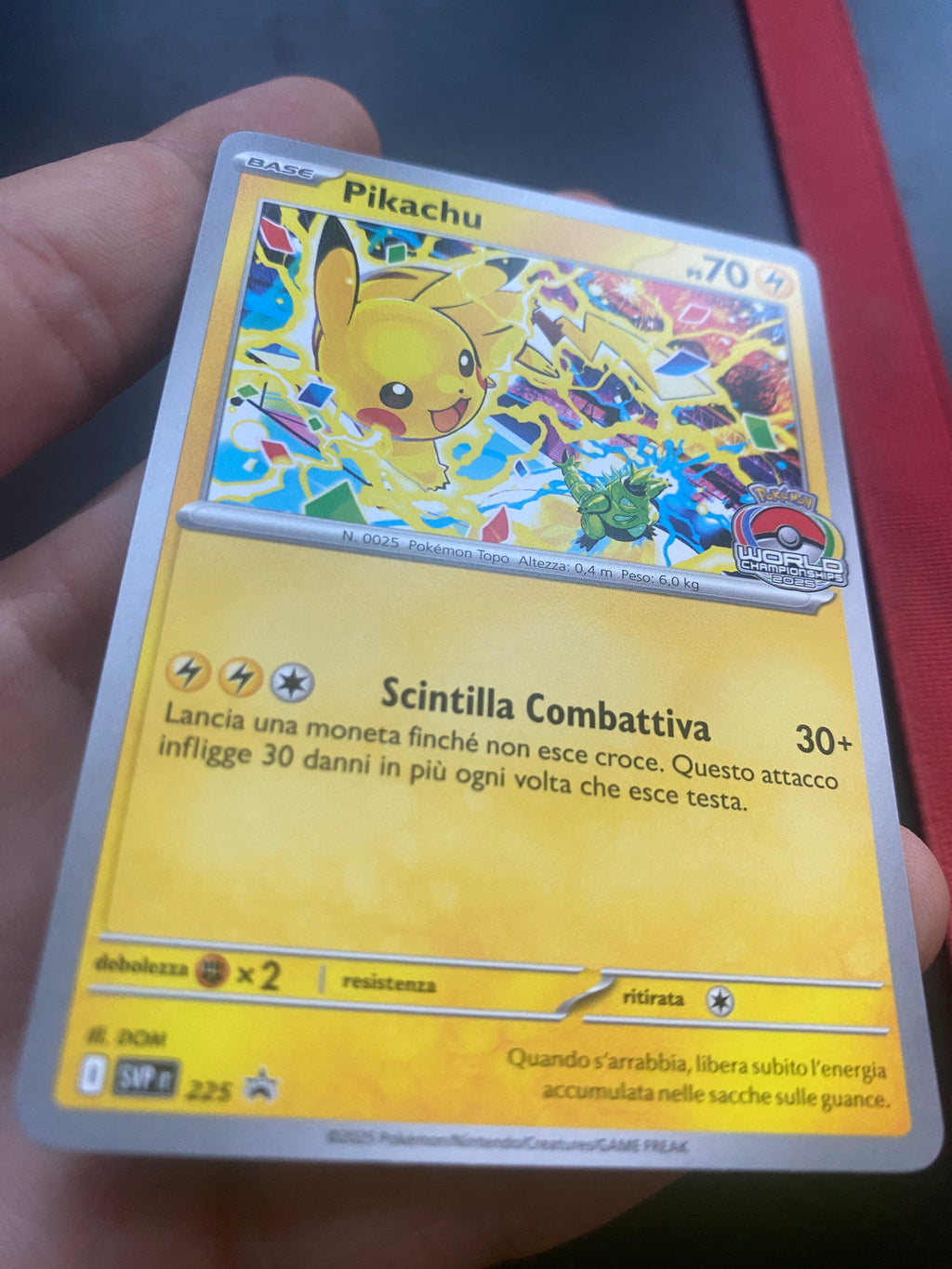 PIKACHU  ITA WORD CHAMPION NM