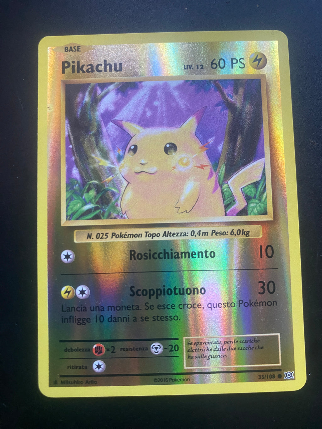 PIKACHU REVERS XY EVOLUZIONI NM