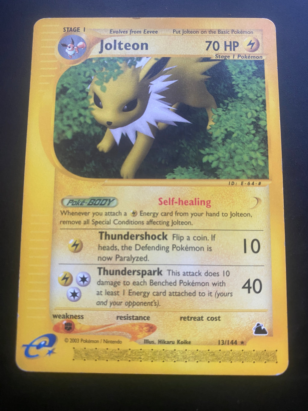 JOLTEON SKYDRIGE  ENG NO HOLO 13/144 GOOD +