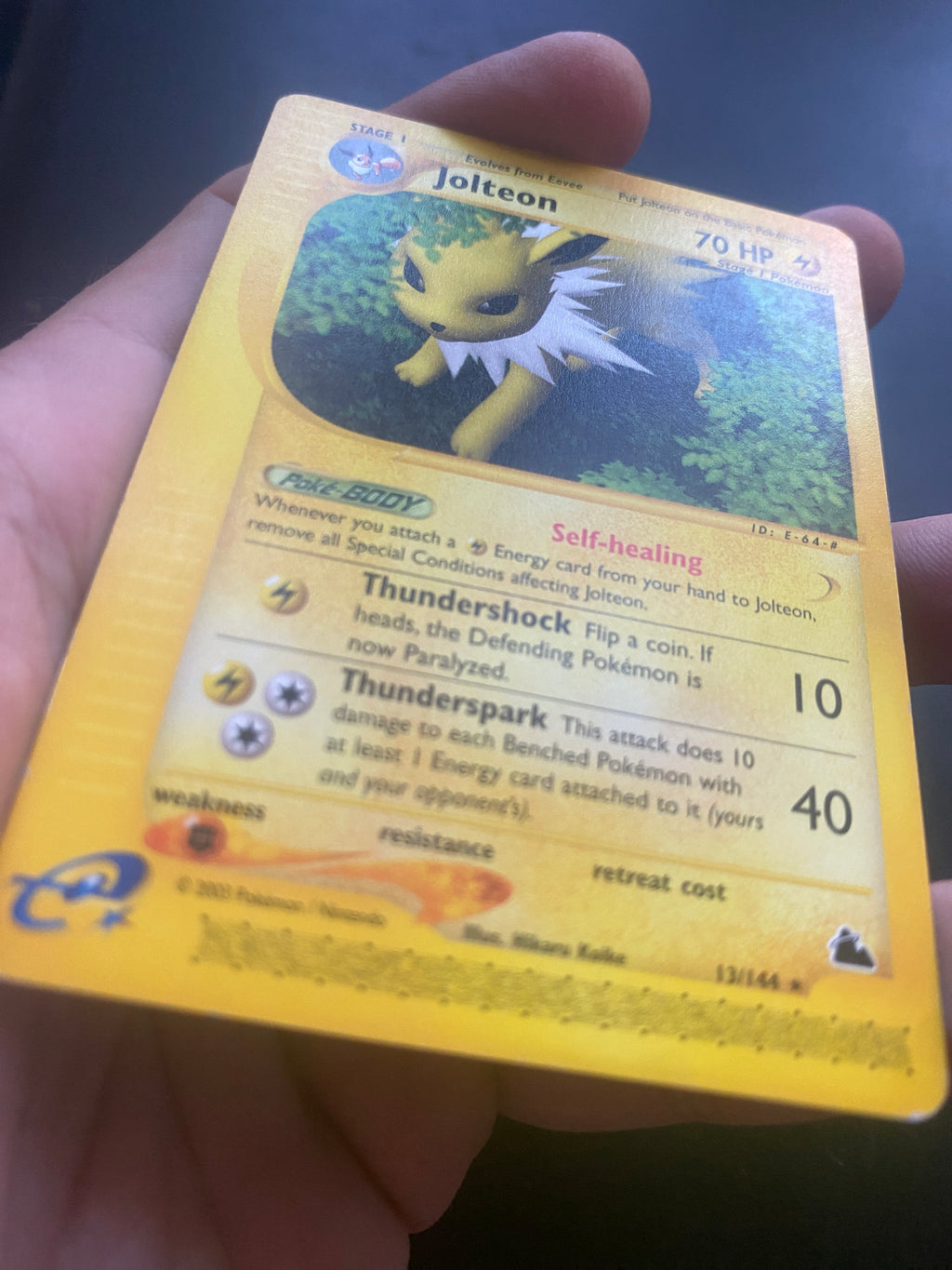 JOLTEON SKYDRIGE  ENG NO HOLO 13/144 GOOD +