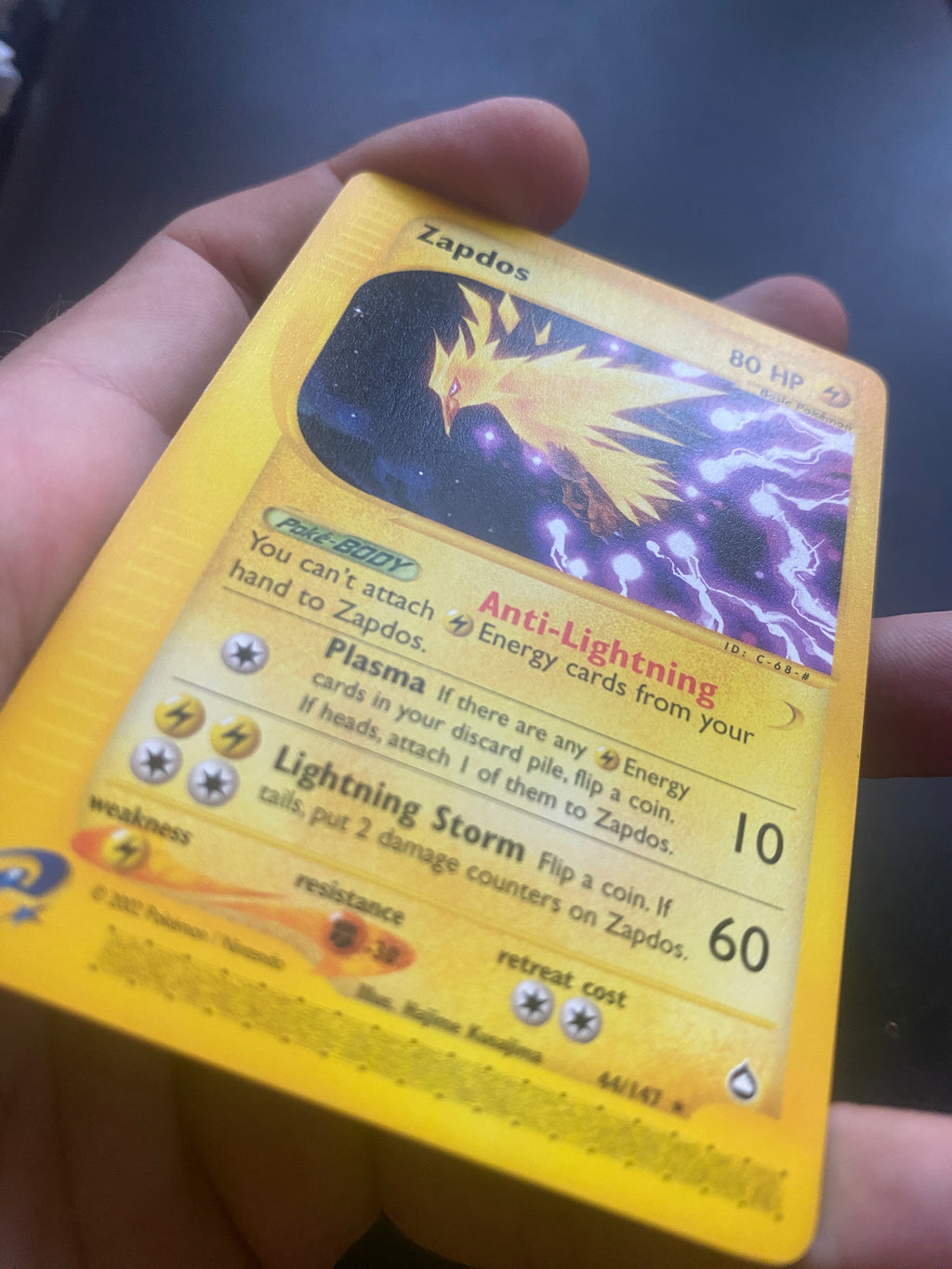 ZAPDOS NO HOLO ENG EX +