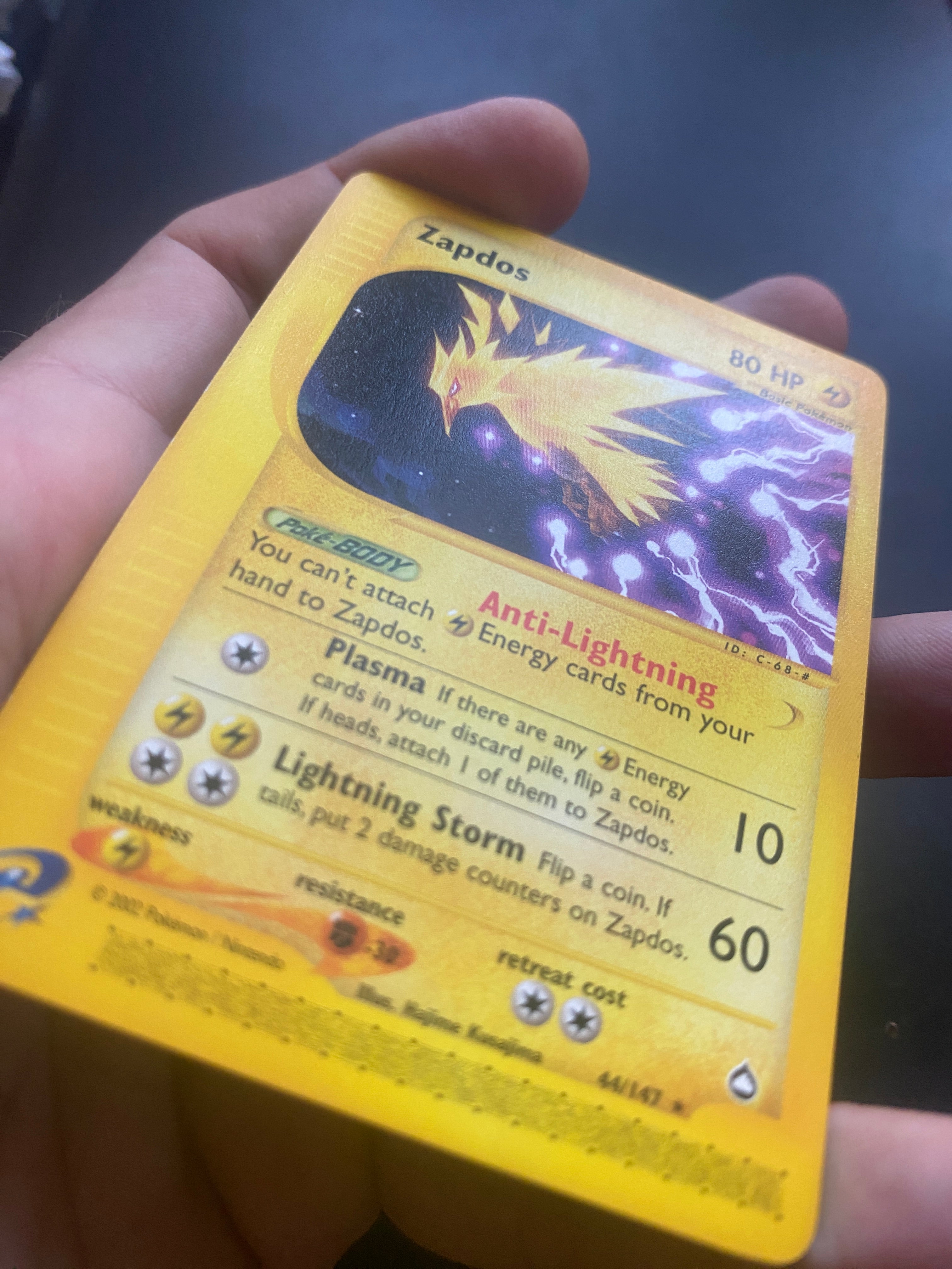 ZAPDOS NO HOLO ENG EX +