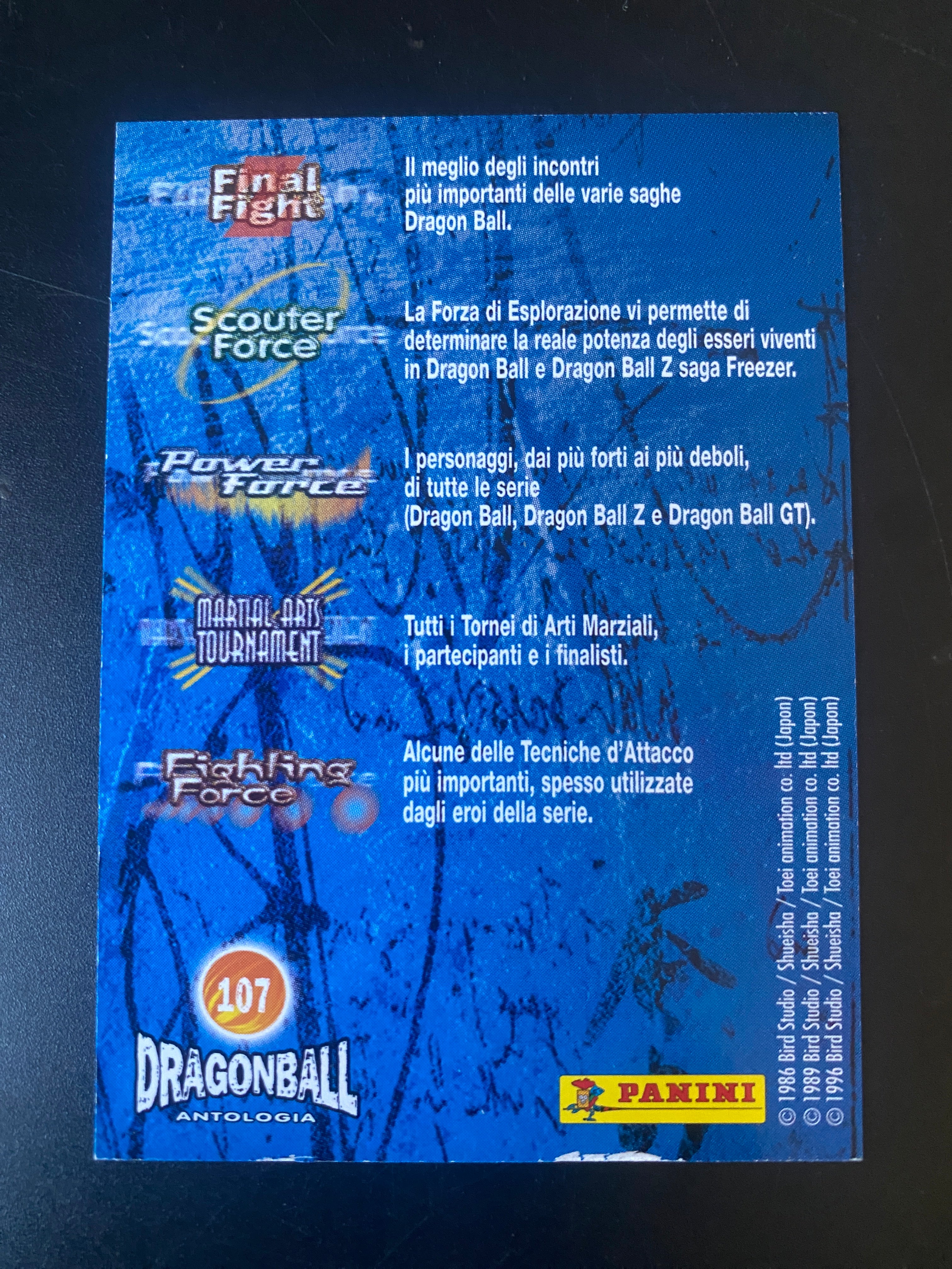 LOTTO DRAGON BALL ANTOLOGIA EX/EX+