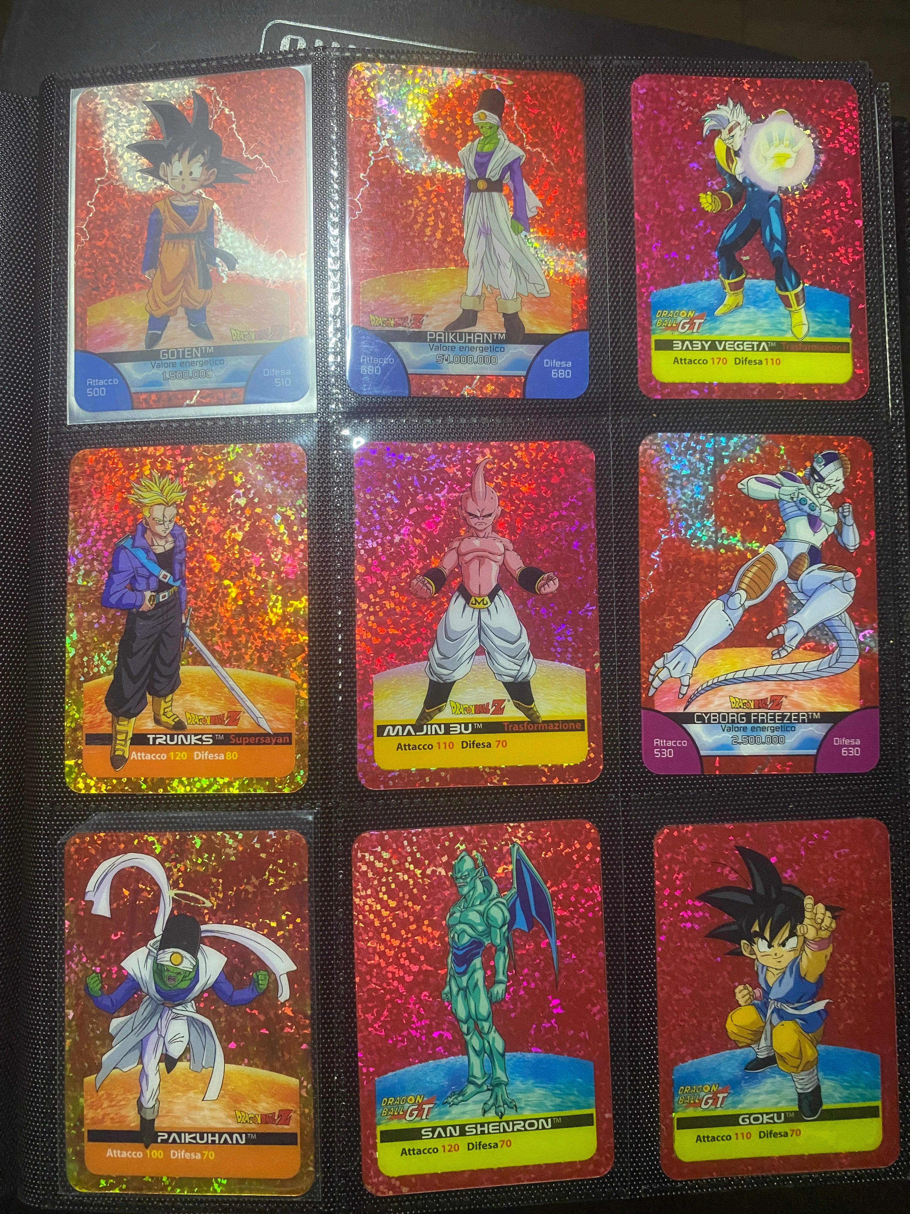 LOTTO DRAGON BALL LAMINCARD NM ITA