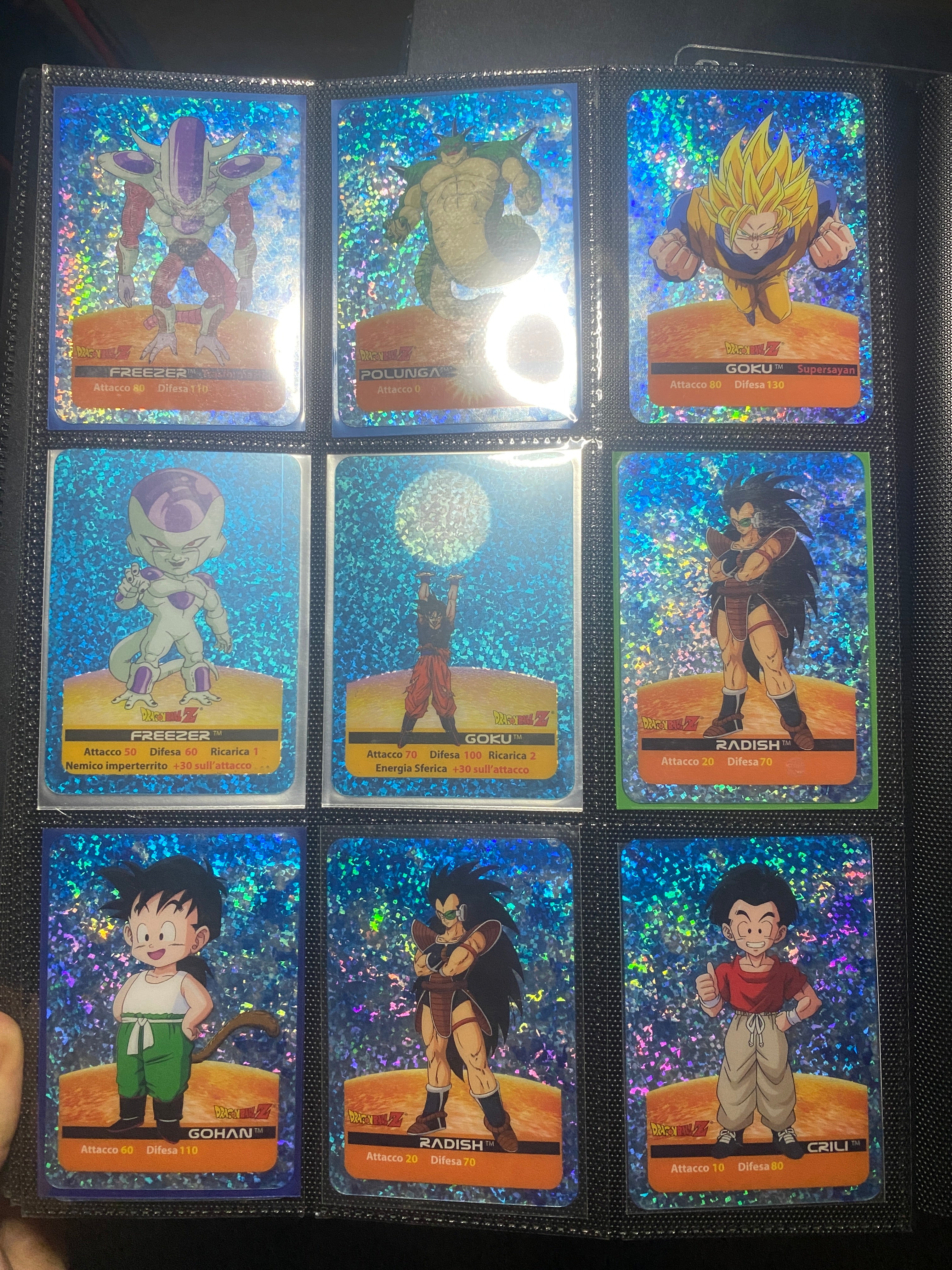 DRAGON BALL LOTTO LAMINCARD SERIE ZAFFIRO NM ITA