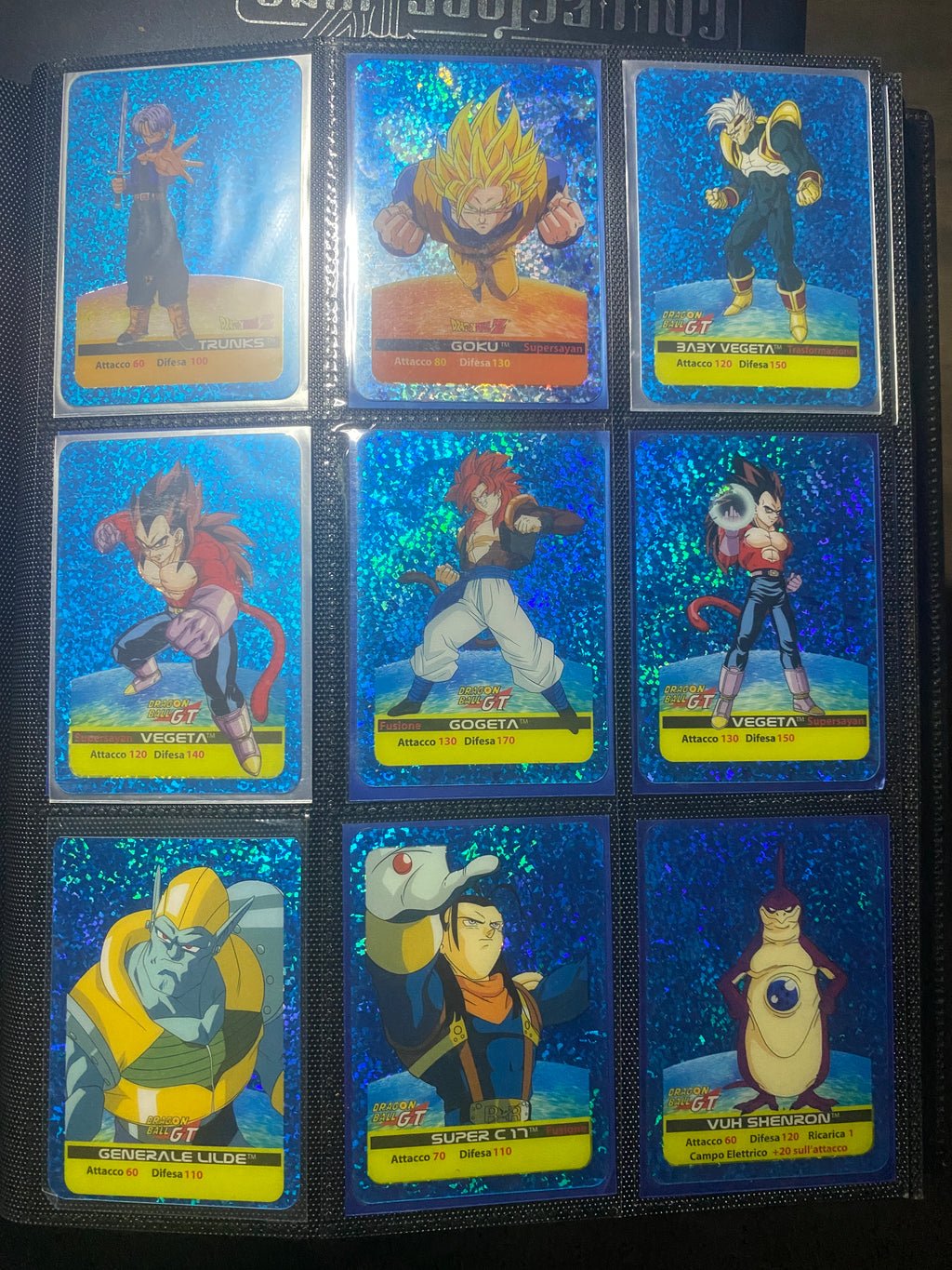 DRAGON BALL LOTTO LAMINCARD SERIE ZAFFIRO NM ITA