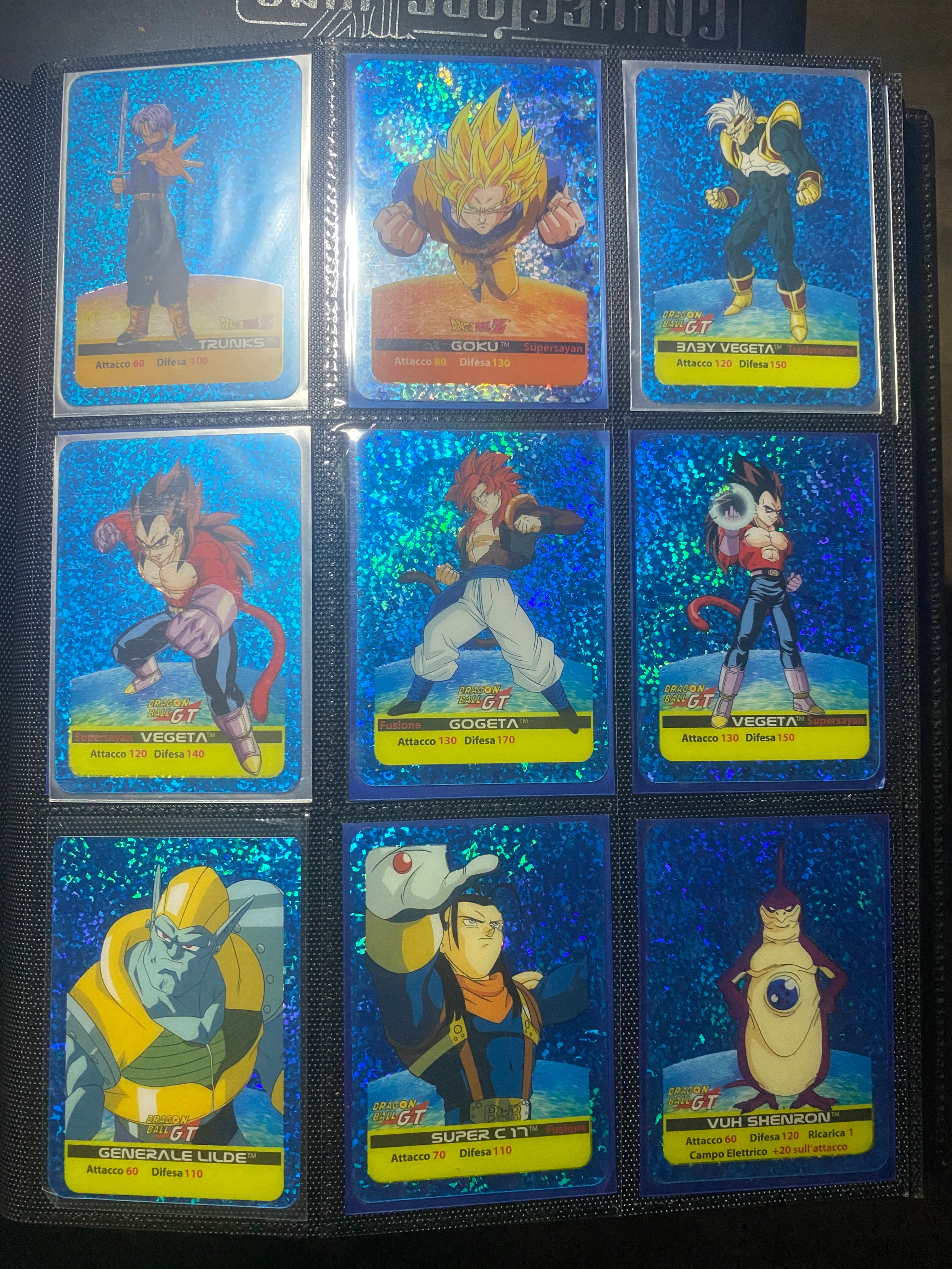 DRAGON BALL LOTTO LAMINCARD SERIE ZAFFIRO NM ITA