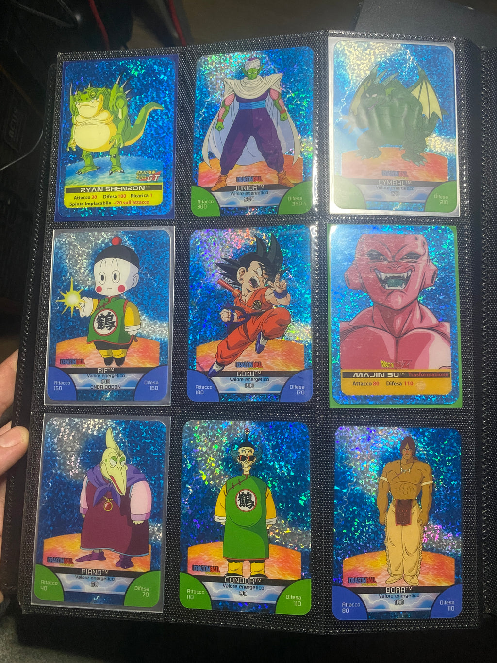 DRAGON BALL LOTTO LAMINCARD SERIE ZAFFIRO NM ITA