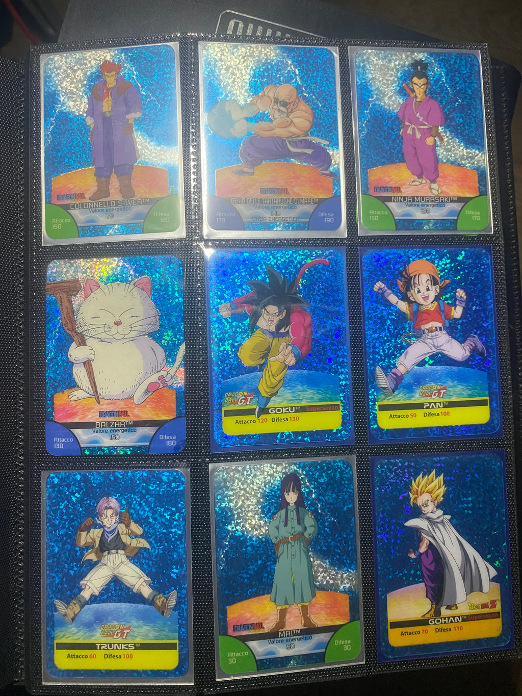 DRAGON BALL LOTTO LAMINCARD SERIE ZAFFIRO NM ITA