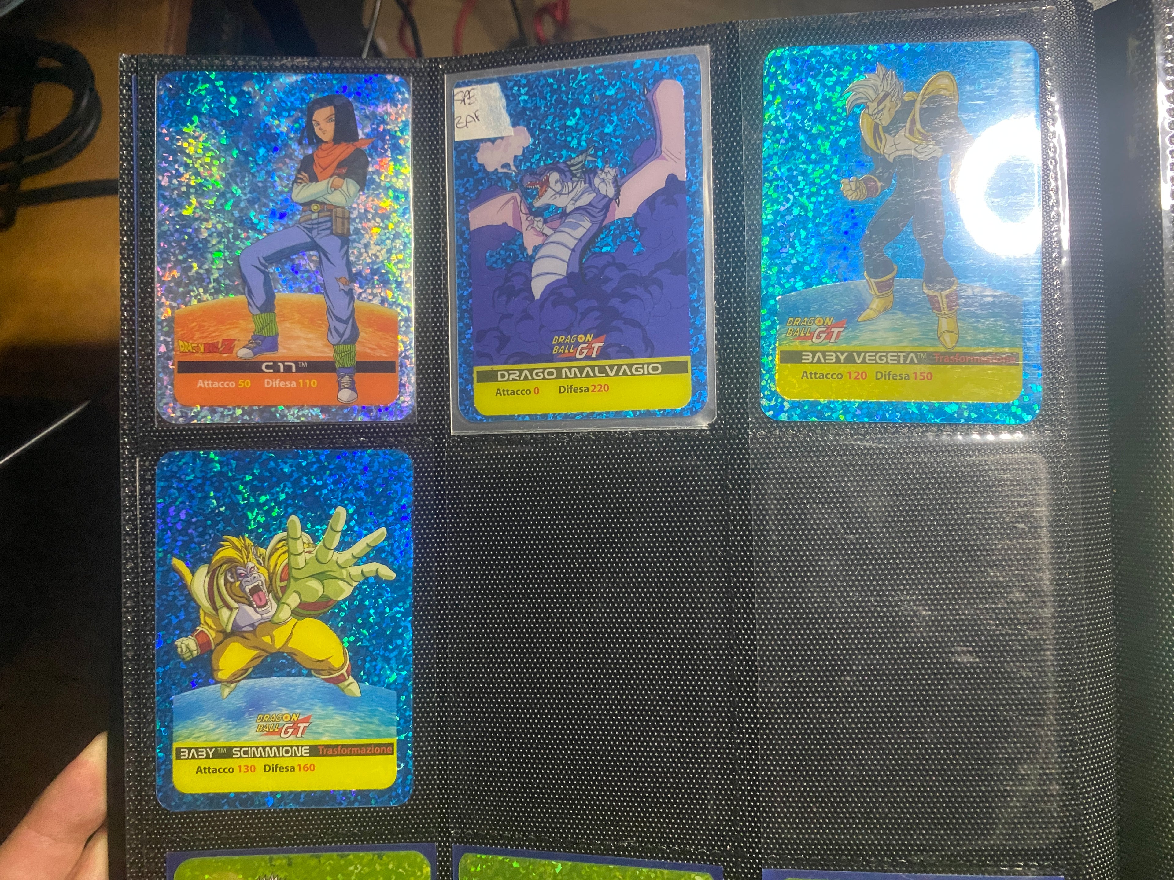 DRAGON BALL LOTTO LAMINCARD SERIE ZAFFIRO NM ITA